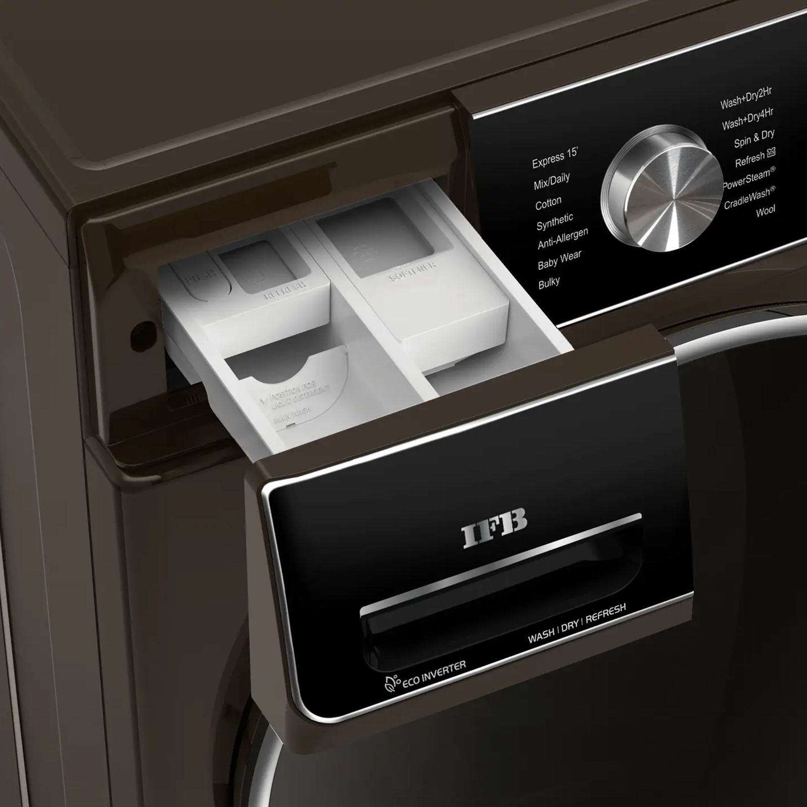 IFB 10/7 kg Inverter Fully Automatic Front Load Washer Dryer (Executive Plus ZXM, AI Technology, Mocha) IFB 10/7 kg Inverter Fully Automatic Front Load Washer Dryer (Executive Plus ZXM, AI Technology, Mocha)_5
