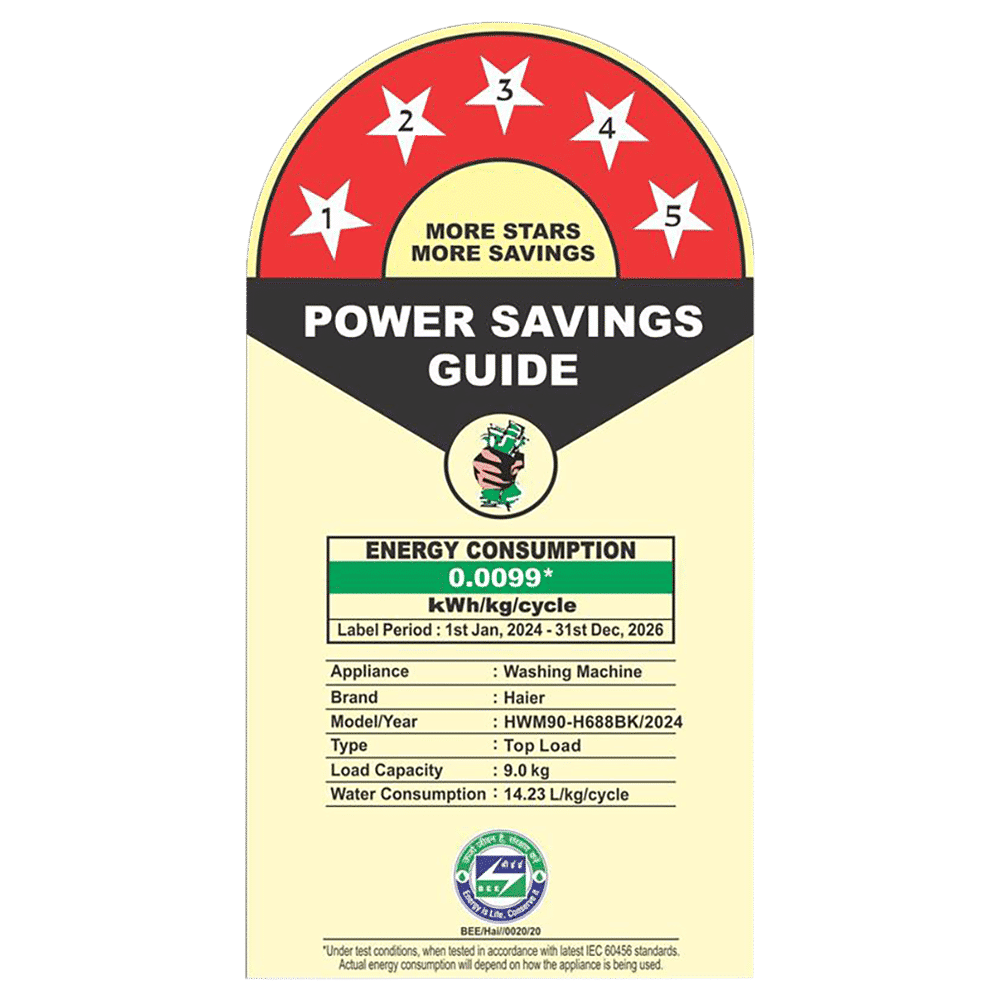 Haier 9 kg 5 Star Fully Automatic Top Load Washing Machine (Heater 688, HWM90-H688BK, In-built Heater, Dark jade)_8