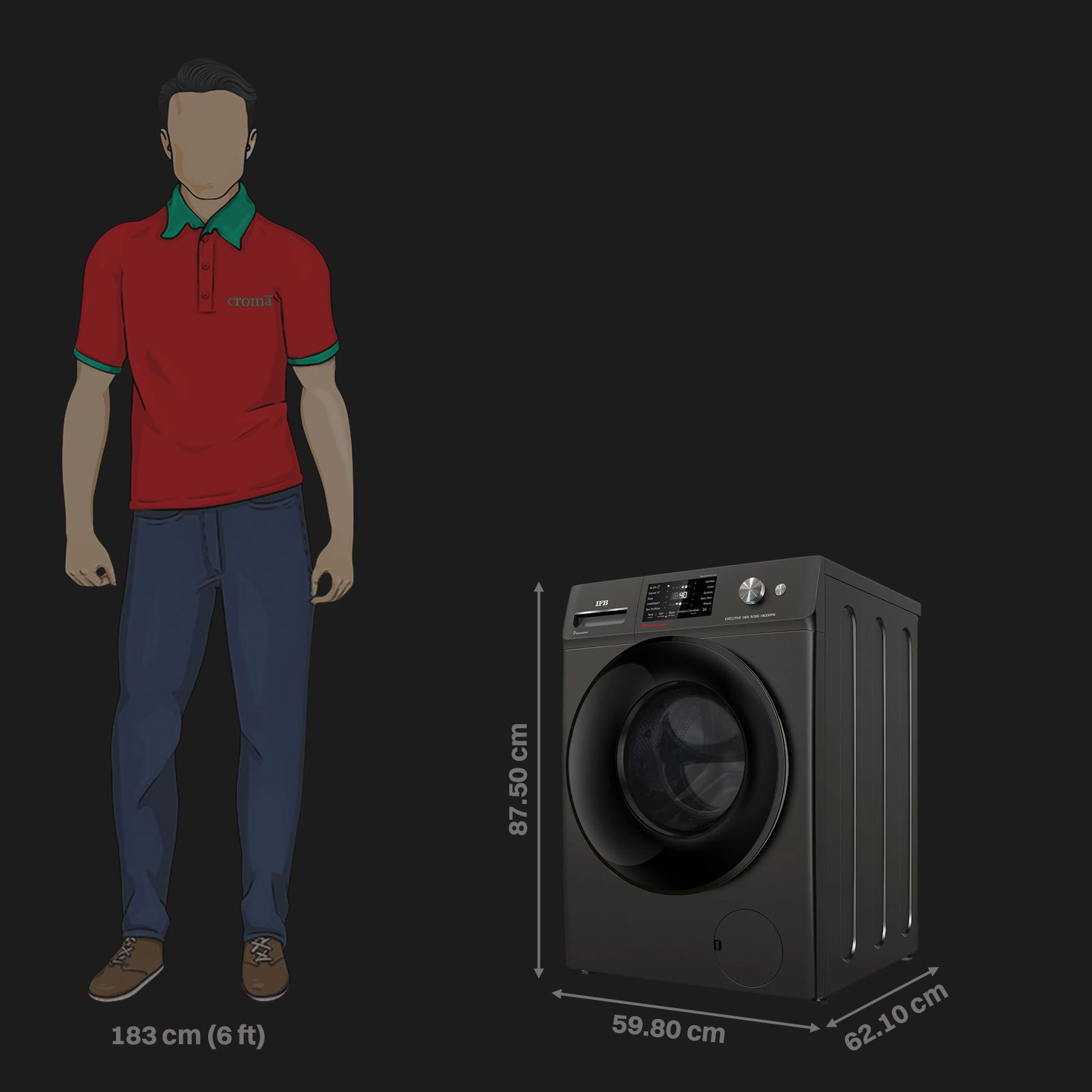 IFB 9 kg 5 Star Wi-Fi Inverter Fully Automatic Front Load Washing Machine (Executive OXN 9014K, AI Technology, Onyx Grey)_2