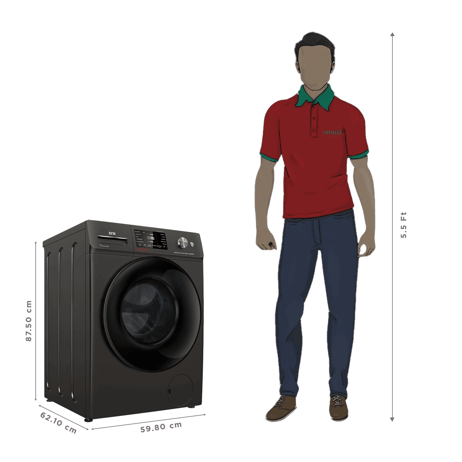 IFB 9 kg 5 Star Wi-Fi Inverter Fully Automatic Front Load Washing Machine (Executive OXN 9014K, AI Technology, Onyx Grey) IFB 9 kg 5 Star Wi-Fi Inverter Fully Automatic Front Load Washing Machine (Executive OXN 9014K, AI Technology, Onyx Grey)_2