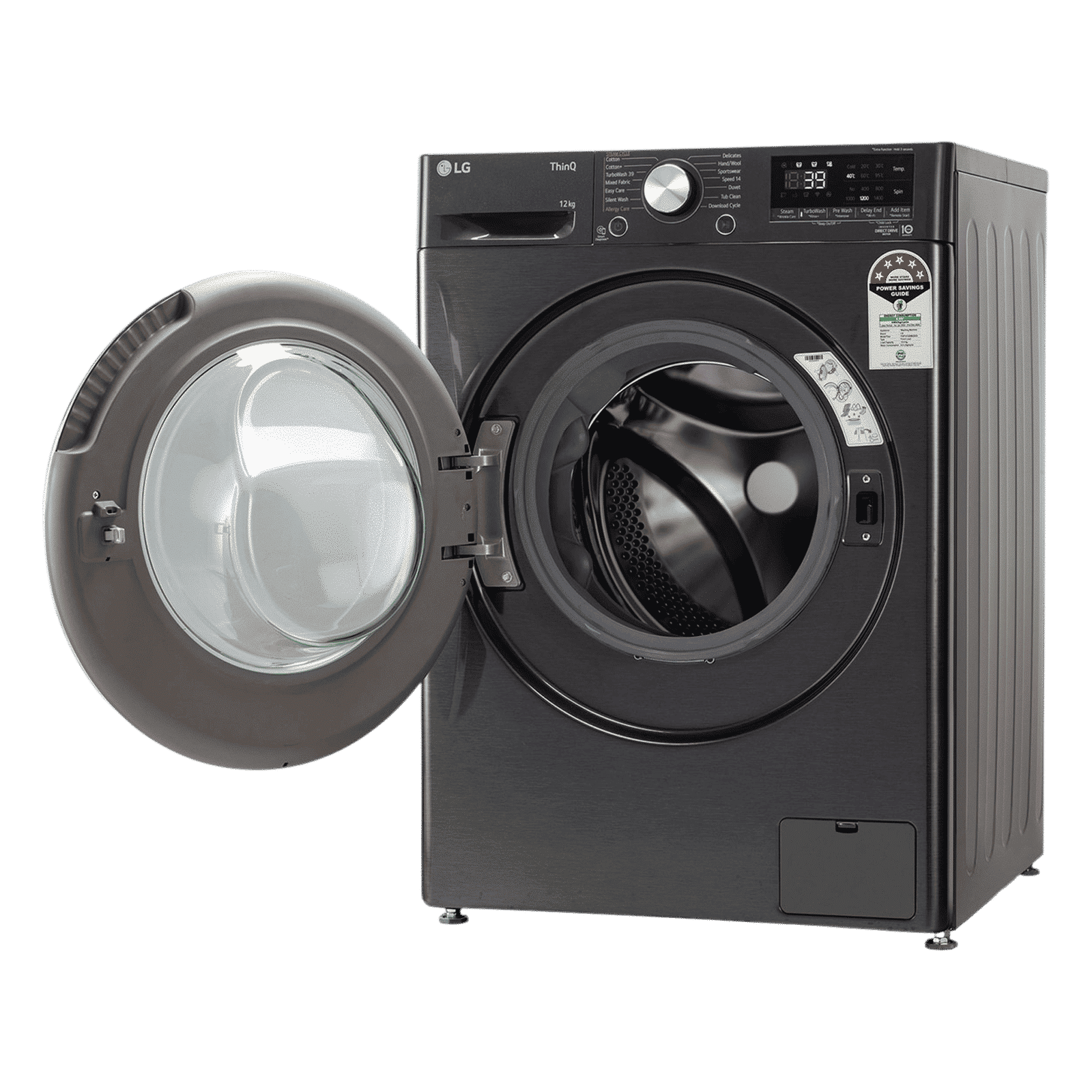 LG 12 kg 5 Star Wi-Fi Inverter Fully Automatic Front Load Washing Machine (FHP1412Z9B.APBQEIL, AI Direct Drive, Platinum Black) LG 12 kg 5 Star Wi-Fi Inverter Fully Automatic Front Load Washing Machine (FHP1412Z9B.APBQEIL, AI Direct Drive, Platinum Black)_8