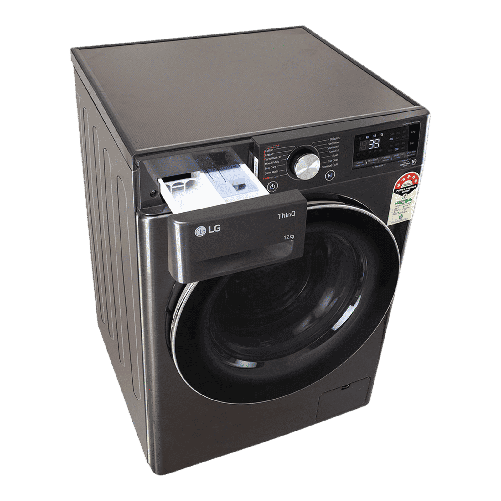 LG 12 kg 5 Star Wi-Fi Inverter Fully Automatic Front Load Washing Machine (FHP1412Z9B.APBQEIL, AI Direct Drive, Platinum Black) LG 12 kg 5 Star Wi-Fi Inverter Fully Automatic Front Load Washing Machine (FHP1412Z9B.APBQEIL, AI Direct Drive, Platinum Black)_7