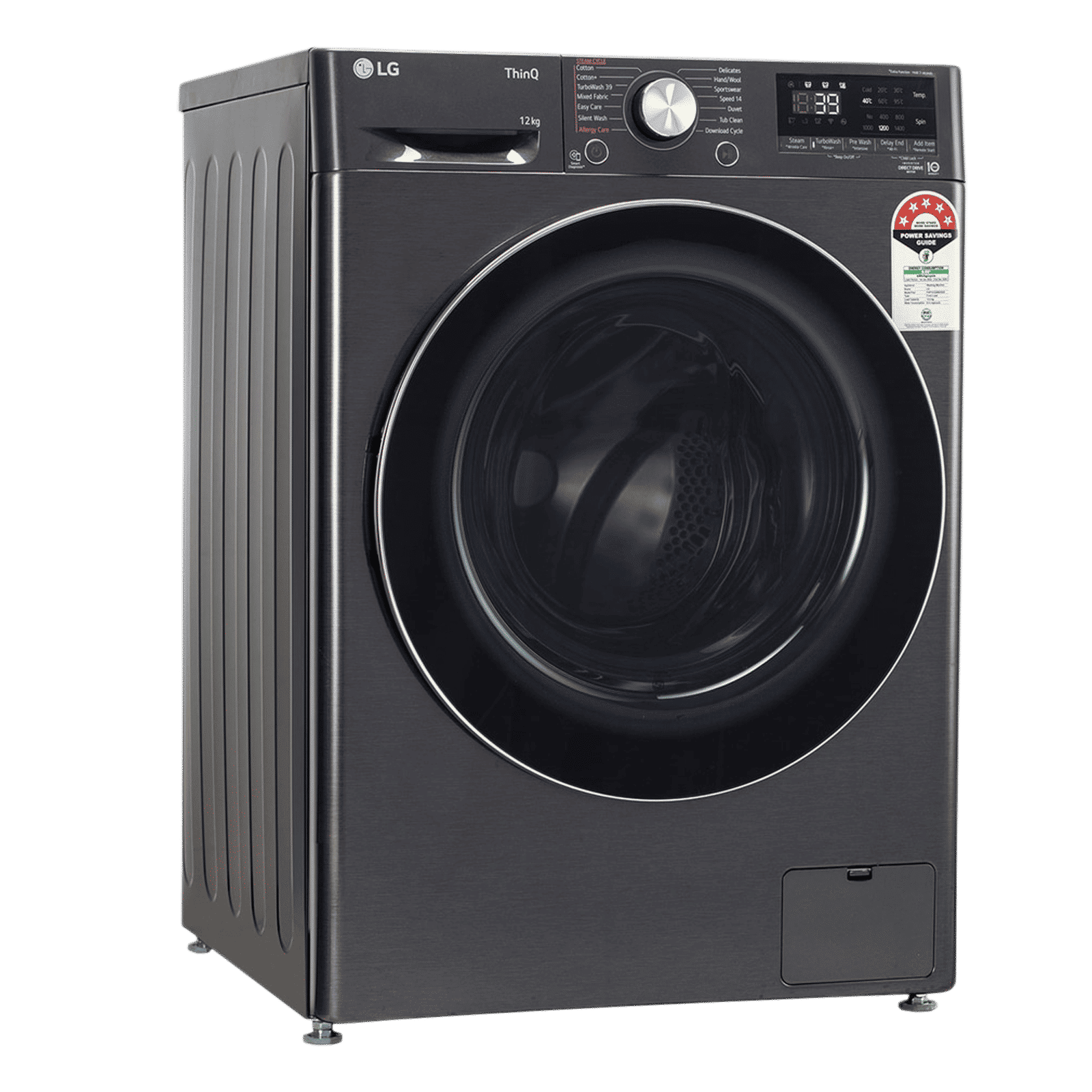LG 12 kg 5 Star Wi-Fi Inverter Fully Automatic Front Load Washing Machine (FHP1412Z9B.APBQEIL, AI Direct Drive, Platinum Black) LG 12 kg 5 Star Wi-Fi Inverter Fully Automatic Front Load Washing Machine (FHP1412Z9B.APBQEIL, AI Direct Drive, Platinum Black)_8