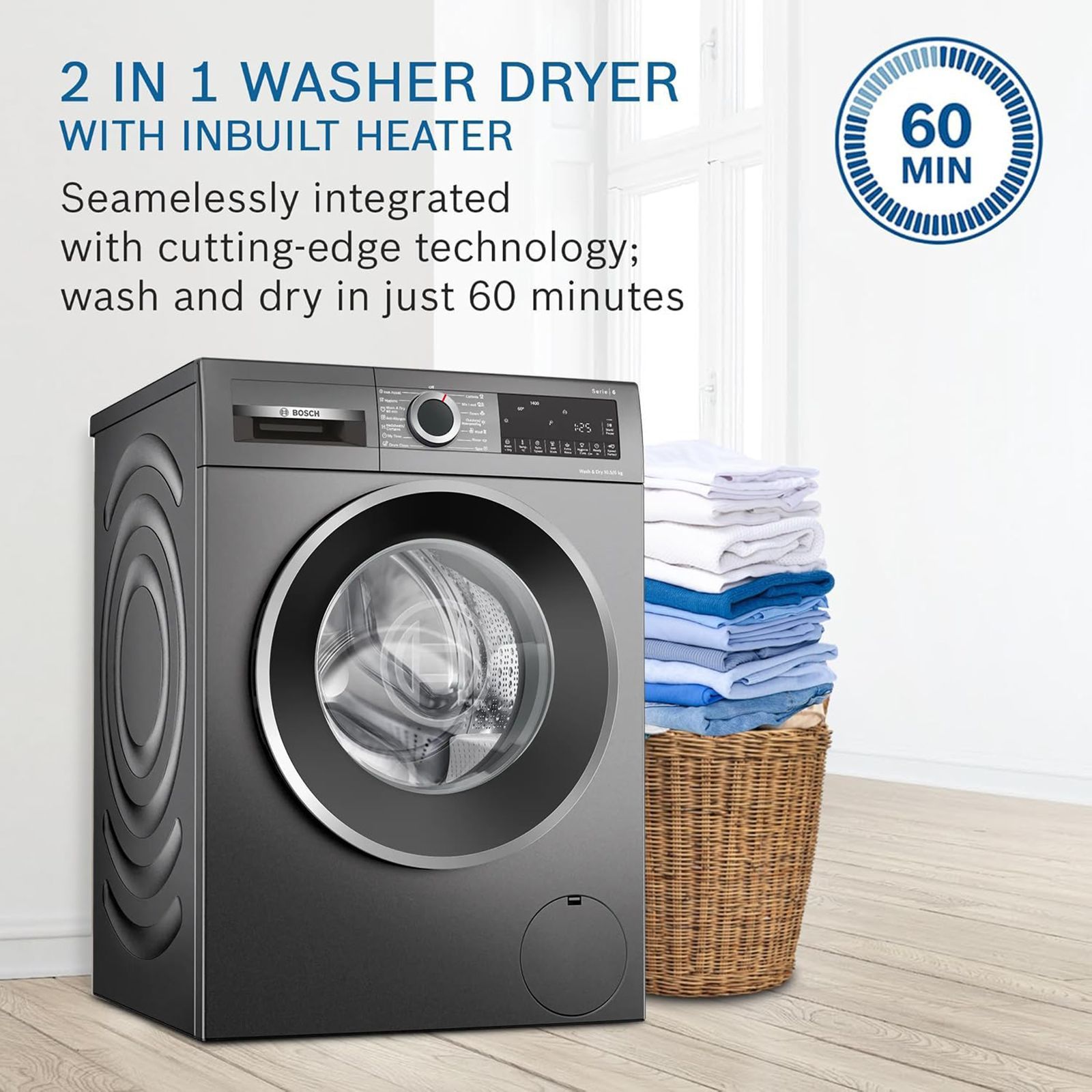 BOSCH 10.5/6 kg 5 Star Inverter Fully Automatic Front Load Washer Dryer (Series 6, WNA2E4UCIN, Inbuilt Heater, Grey)_11