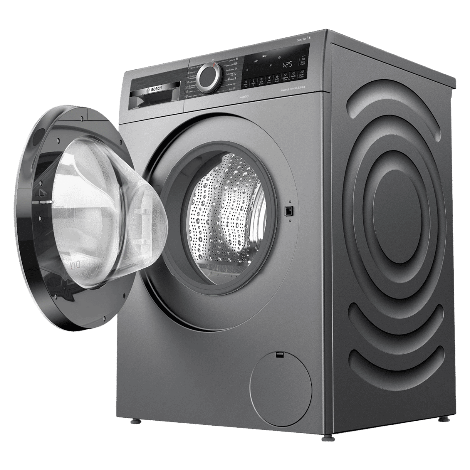 BOSCH 10.5/6 kg 5 Star Inverter Fully Automatic Front Load Washer Dryer (Series 6, WNA2E4UCIN, Inbuilt Heater, Grey)_5