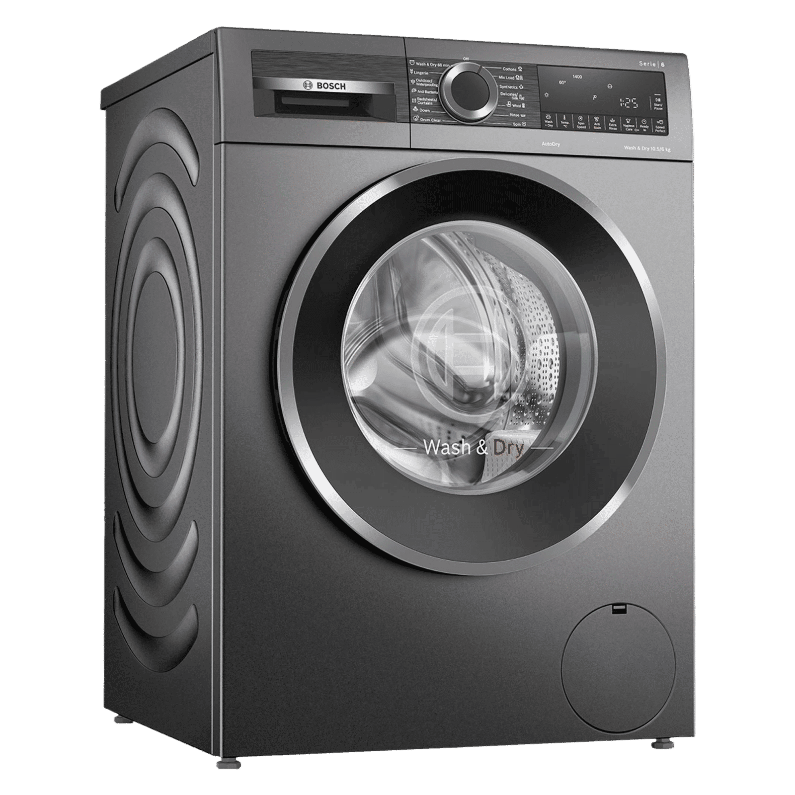 BOSCH 10.5/6 kg 5 Star Inverter Fully Automatic Front Load Washer Dryer (Series 6, WNA2E4UCIN, Inbuilt Heater, Grey)_8