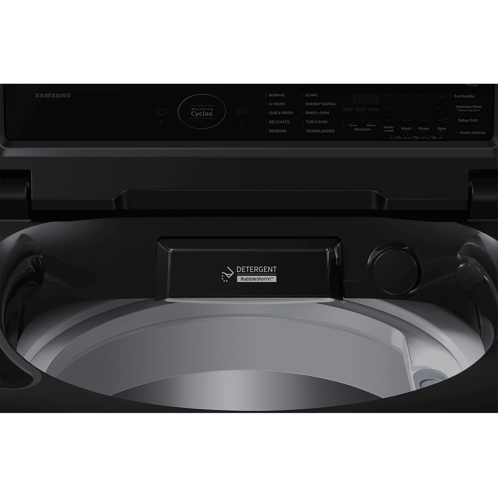 SAMSUNG 8 kg 5 Star Wi-Fi Inverter Fully Automatic Top Load Washing Machine (WA80F08E2BTL, AI VRT+ Technology, Black Caviar)_9