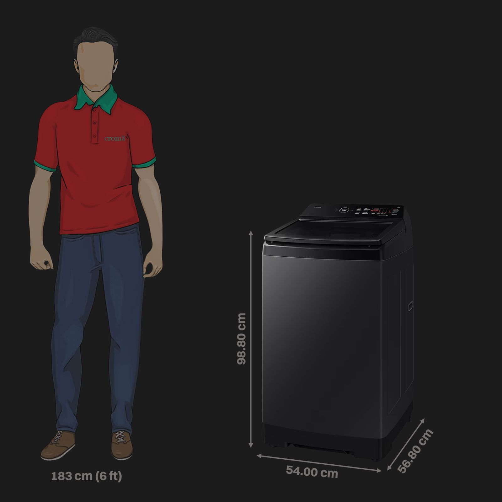 SAMSUNG 8 kg 5 Star Wi-Fi Inverter Fully Automatic Top Load Washing Machine (WA80F08E2BTL, AI VRT+ Technology, Black Caviar)_2