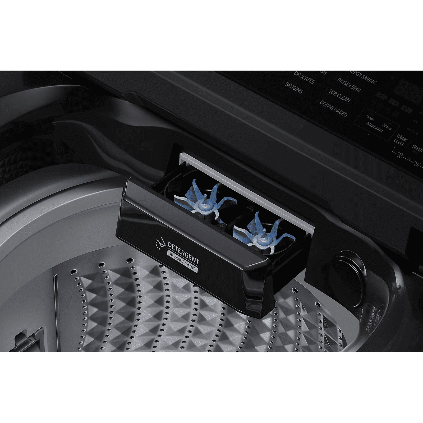 SAMSUNG 8 kg 5 Star Wi-Fi Inverter Fully Automatic Top Load Washing Machine (WA80F08E2BTL, AI VRT+ Technology, Black Caviar)_5