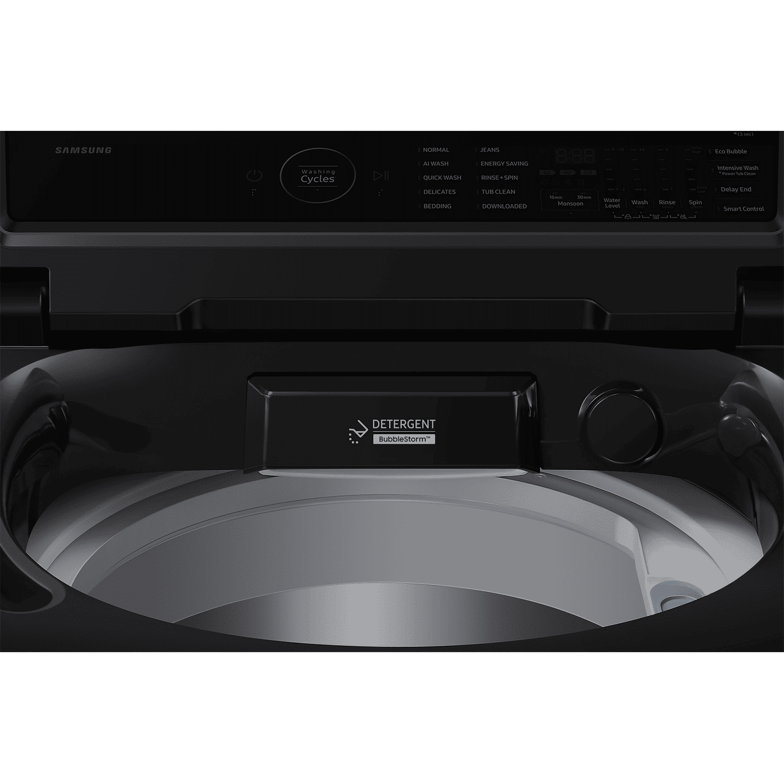 SAMSUNG 8 kg 5 Star Wi-Fi Inverter Fully Automatic Top Load Washing Machine (WA80F08H2BTL, AI VRT+ Technology, Black Caviar)_9