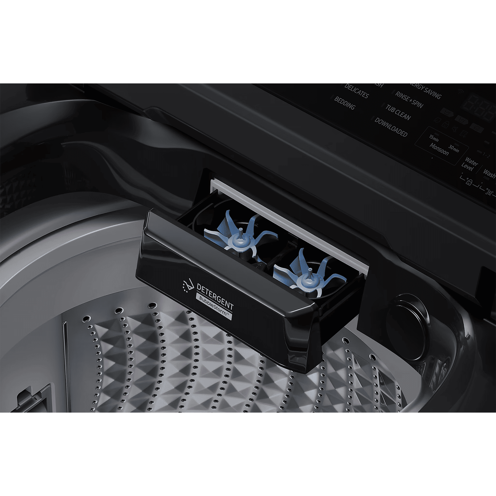 SAMSUNG 8 kg 5 Star Wi-Fi Inverter Fully Automatic Top Load Washing Machine (WA80F08H2BTL, AI VRT+ Technology, Black Caviar)_5