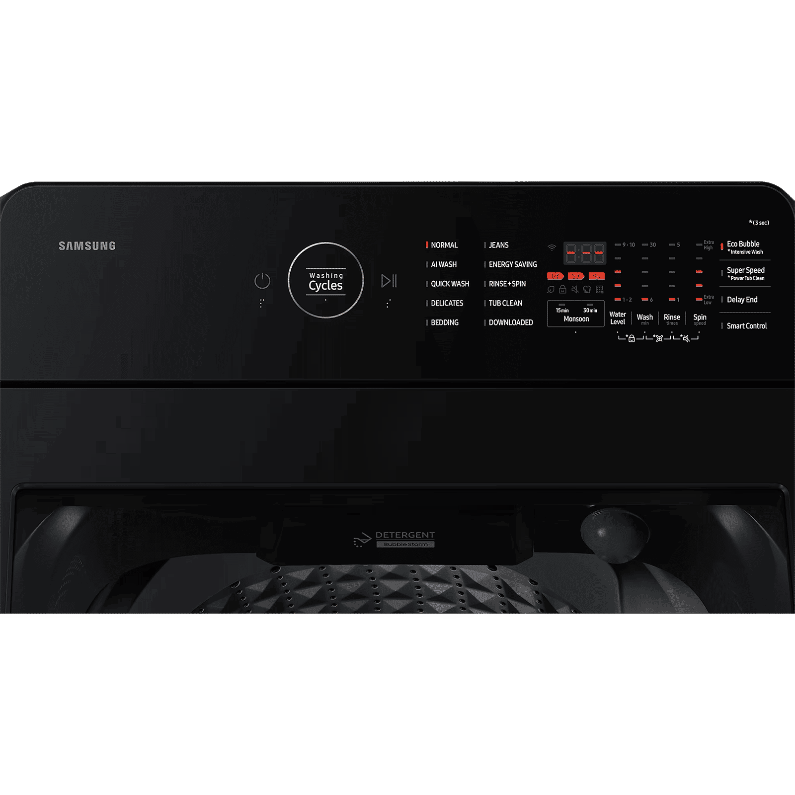 SAMSUNG 8 kg 5 Star Wi-Fi Inverter Fully Automatic Top Load Washing Machine (WA80F08B3BTL, AI VRT+ Technology, Black Caviar)_8
