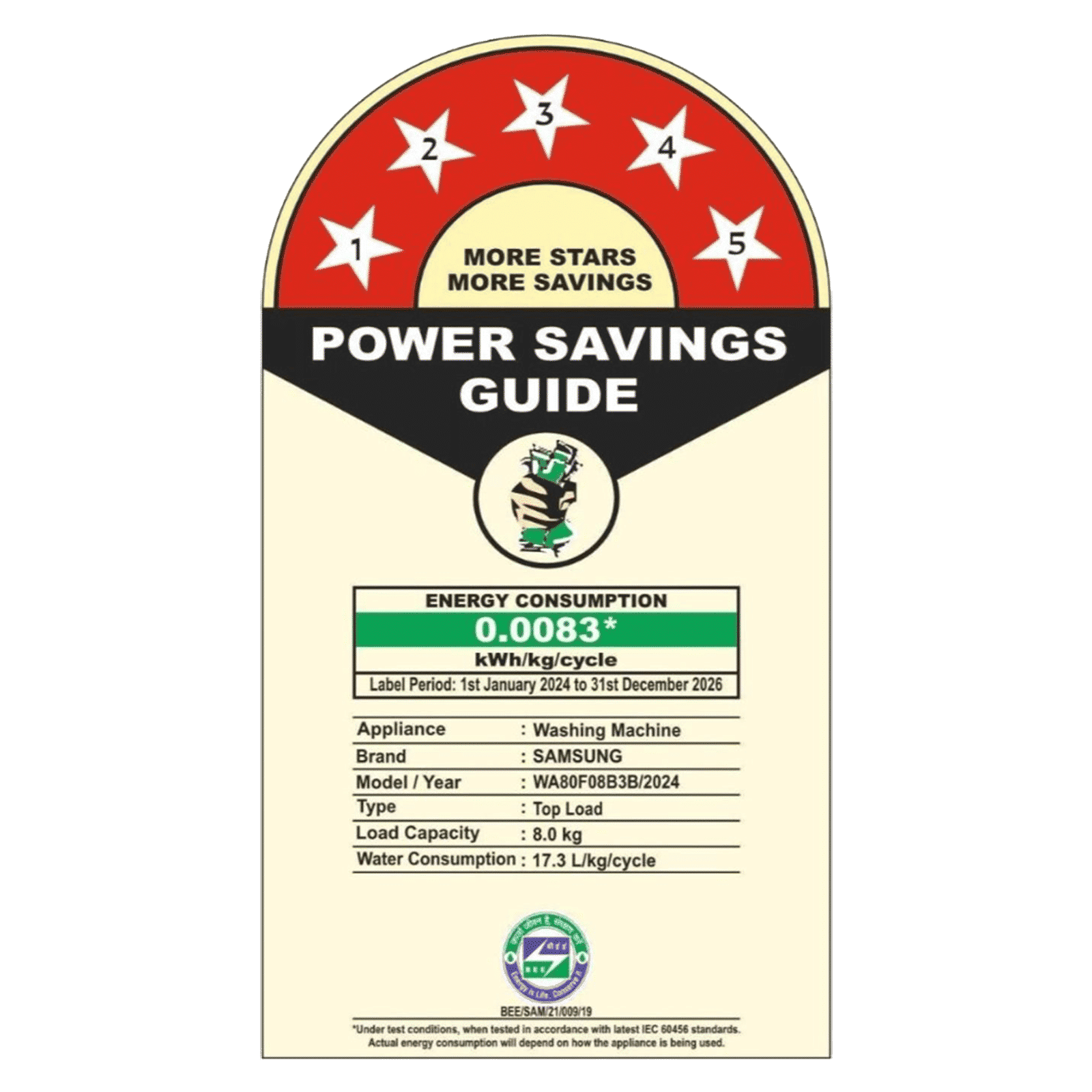 SAMSUNG 8 kg 5 Star Wi-Fi Inverter Fully Automatic Top Load Washing Machine (WA80F08B3BTL, AI VRT+ Technology, Black Caviar)_4