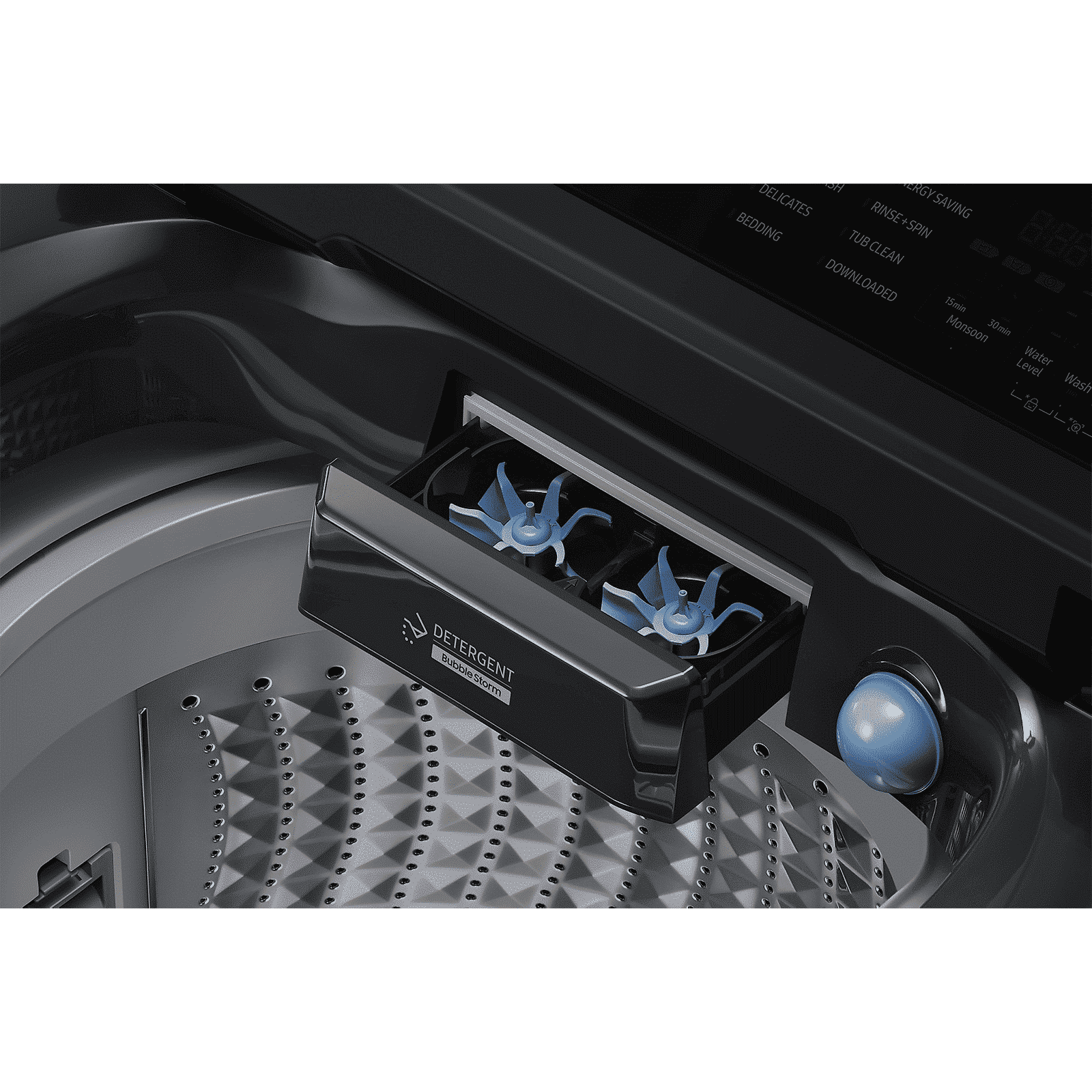 SAMSUNG 8 kg 5 Star Wi-Fi Inverter Fully Automatic Top Load Washing Machine (WA80F08B3BTL, AI VRT+ Technology, Black Caviar)_6