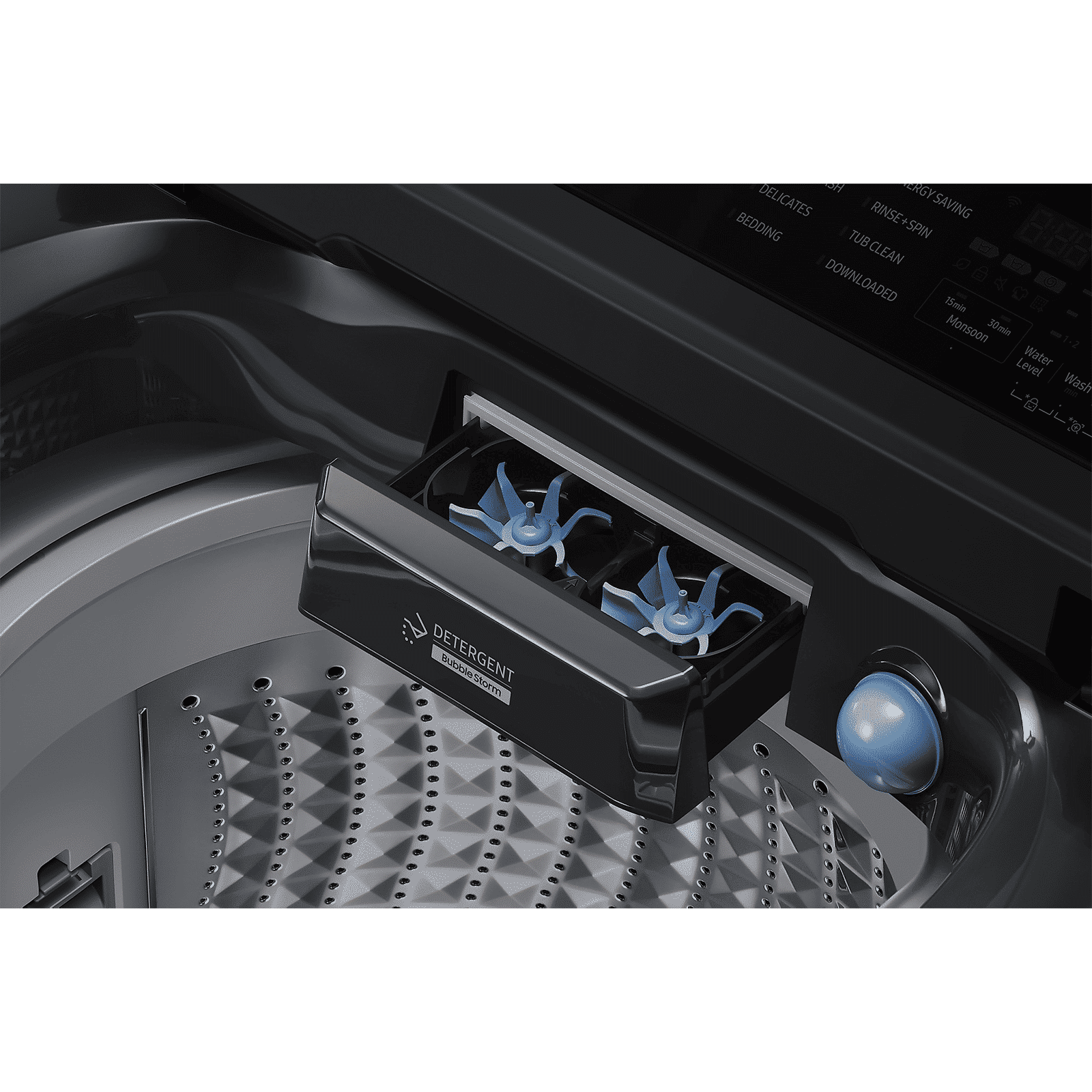 SAMSUNG 8 kg 5 Star Wi-Fi Inverter Fully Automatic Top Load Washing Machine (WA80F08B3BTL, AI VRT+ Technology, Black Caviar)_5