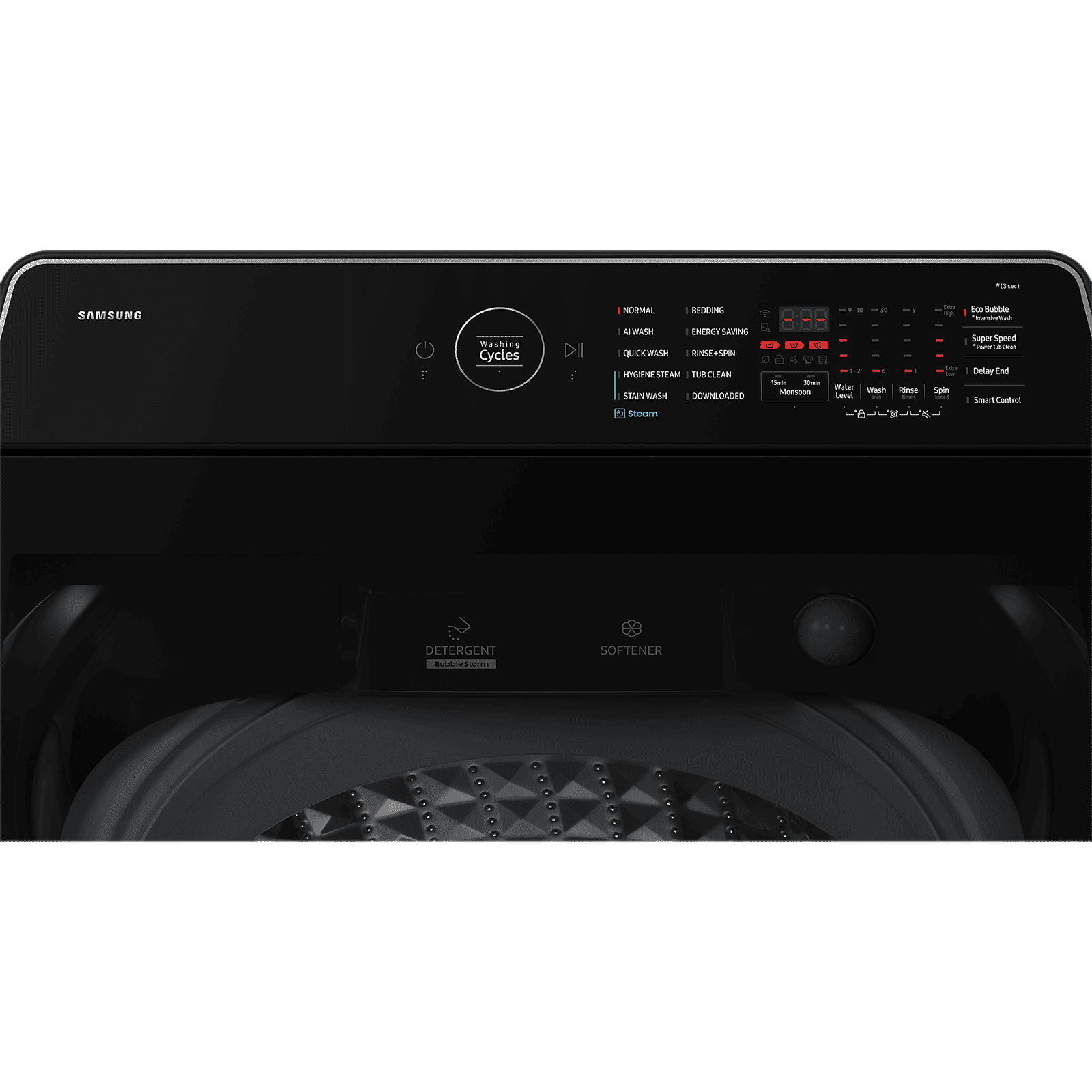 SAMSUNG 14 kg 5 Star Wi-Fi Inverter Fully Automatic Top Load Washing Machine (WA80F14B6BTL, AI VRT+ Technology, Black Caviar)_10