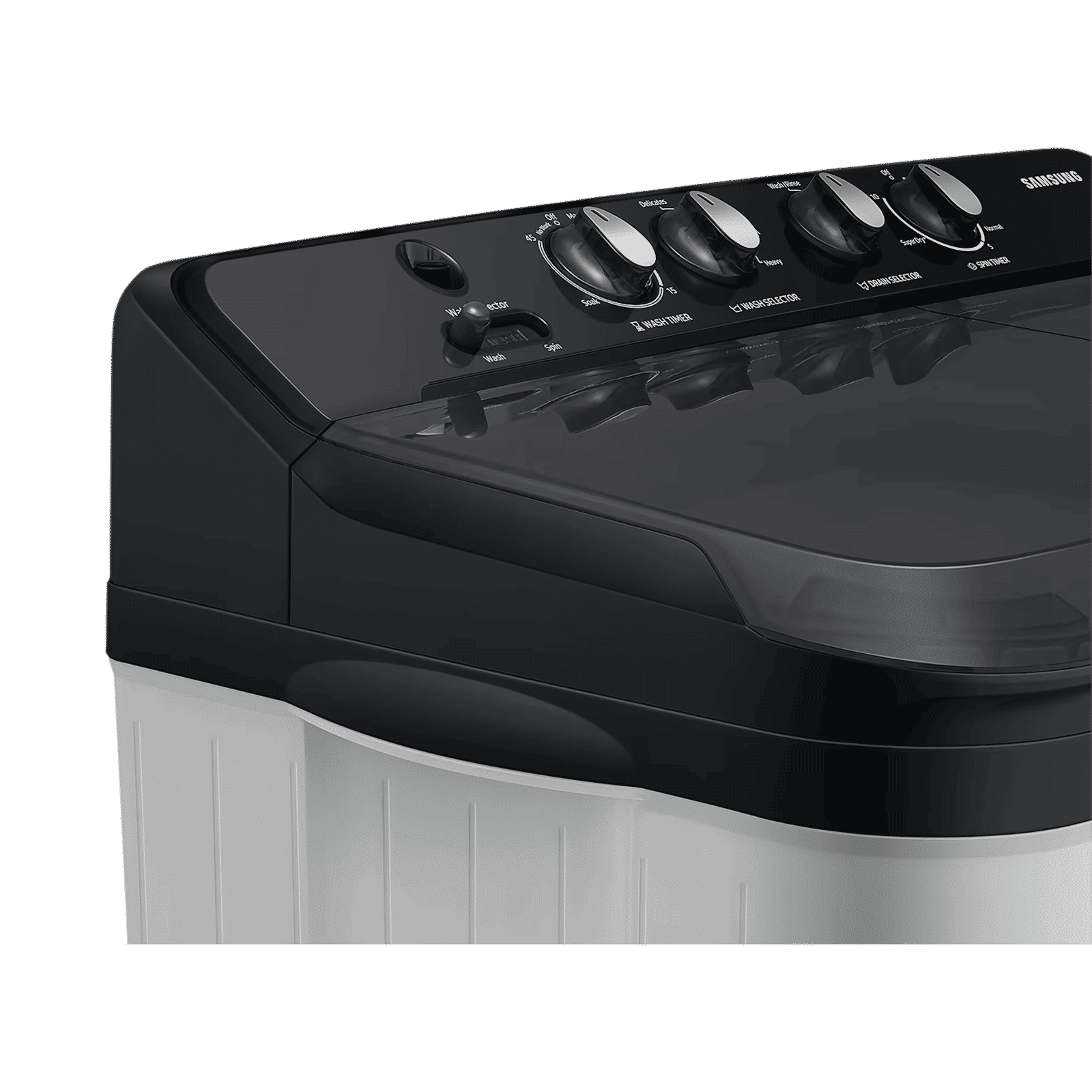 SAMSUNG 7.5 kg 5 Star Semi Automatic Washing Machine with Hexa Storm Pulsator (WT75C3200GG, Black)_10