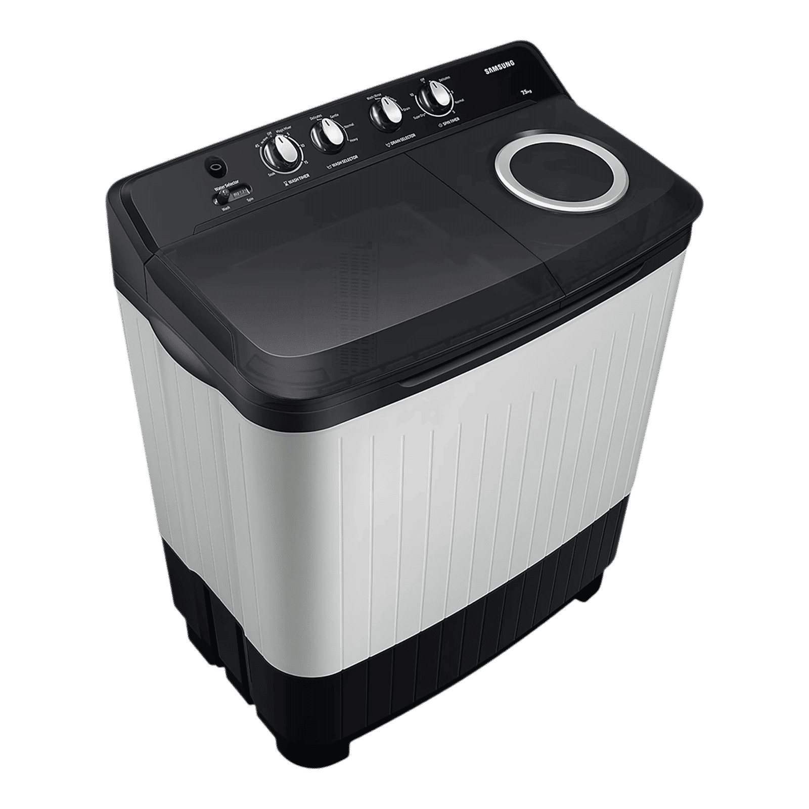 SAMSUNG 7.5 kg 5 Star Semi Automatic Washing Machine with Hexa Storm Pulsator (WT75C3200GG, Black)_12