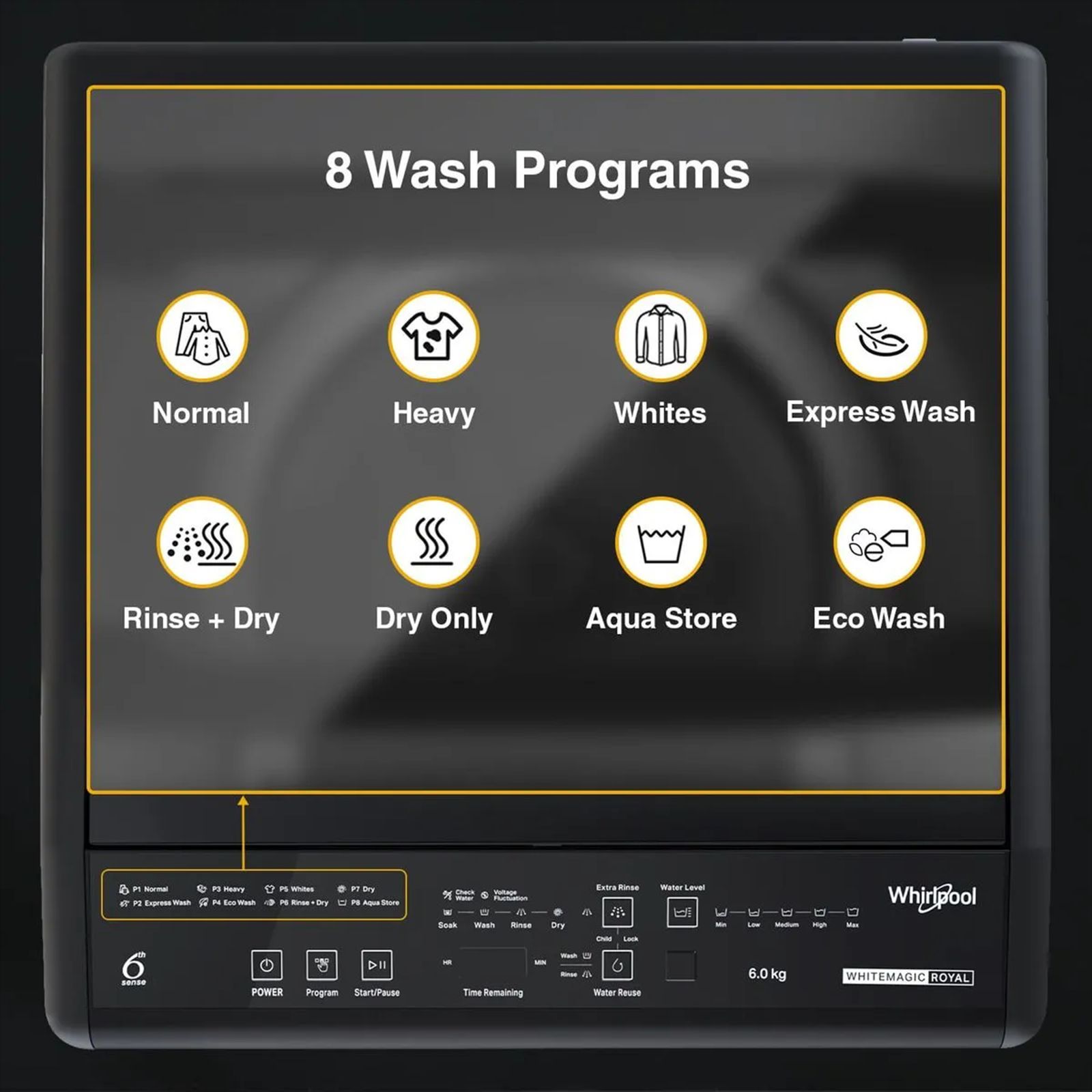 Whirlpool 6.5 kg 5 Star Fully Automatic Top Load Washing Machine (Magic Clean, 31659, 6th Sense Technology, Grey)_7