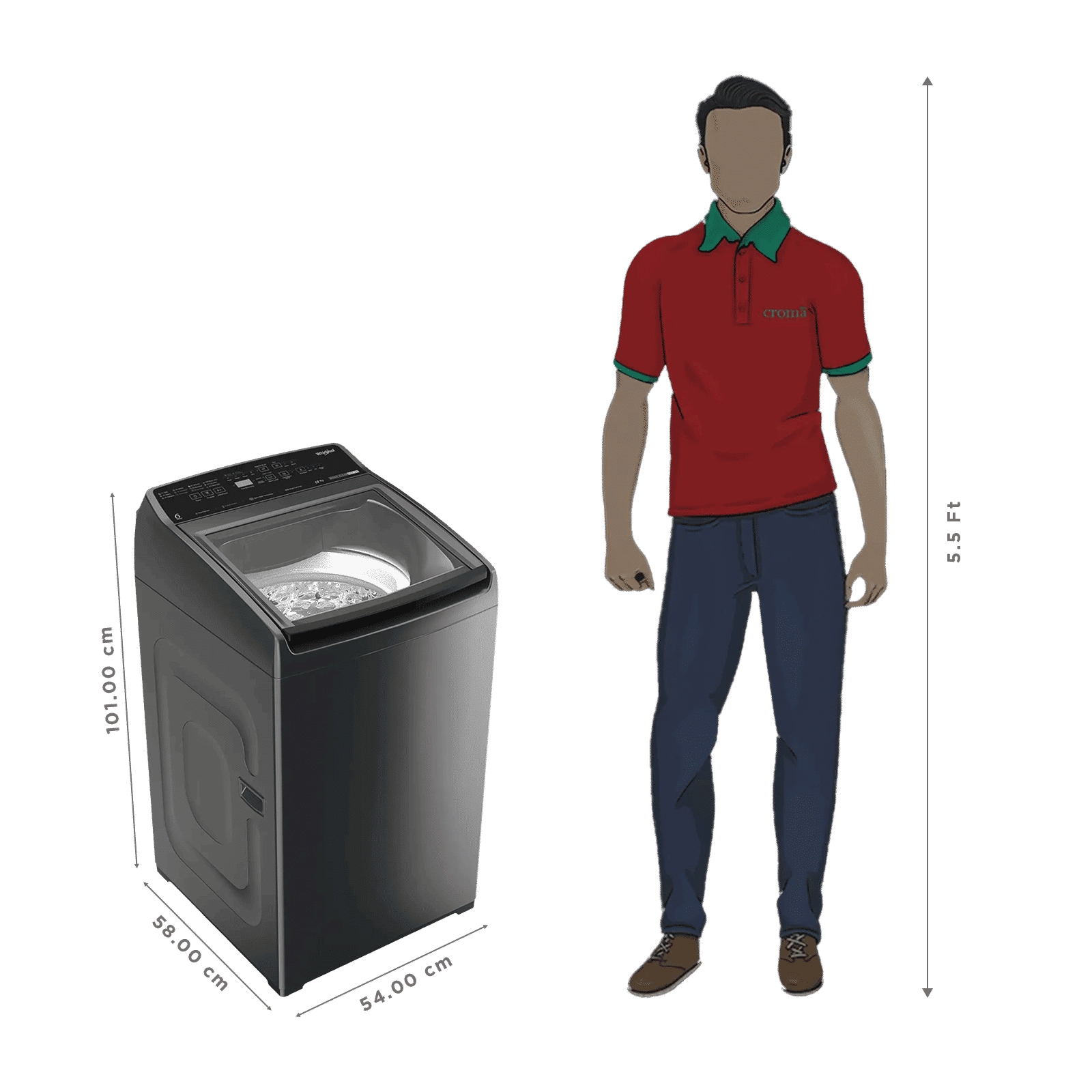 Whirlpool 7.5 kg 5 Star Fully Automatic Top Load Washing Machine (Magic Clean Pro, 31667, 6th Sense Technology, Grey)_2