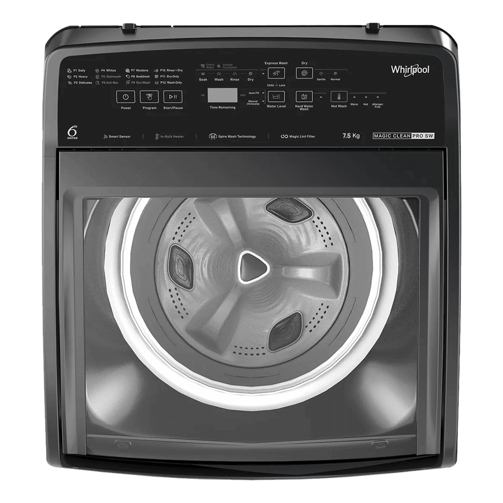 Whirlpool 7.5 kg 5 Star Fully Automatic Top Load Washing Machine (Magic Clean Pro, 31667, 6th Sense Technology, Grey)_4