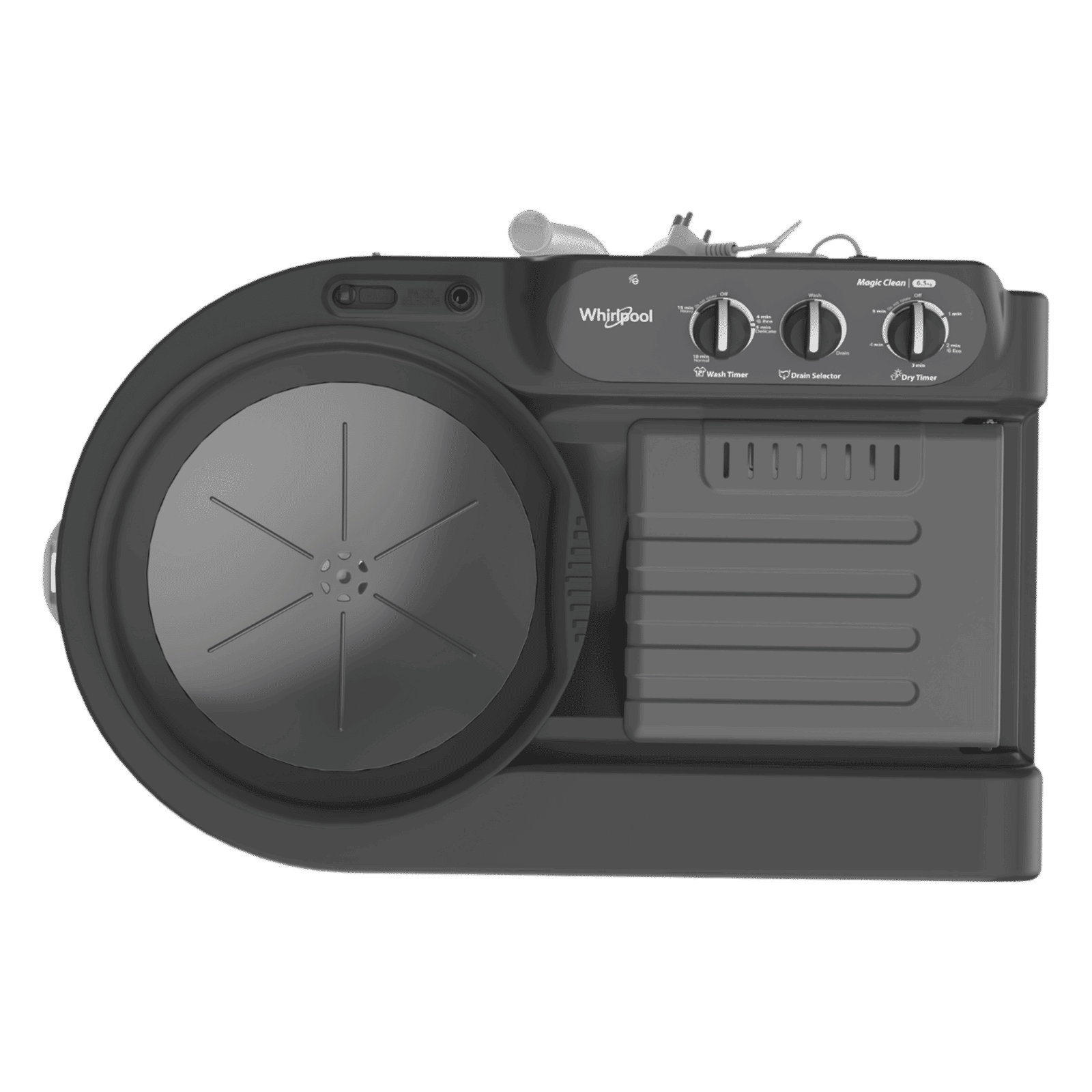 Whirlpool 6.5 kg 5 Star Semi Automatic Washing Machine with In built Scrubber (Magic Clean , 30337, Grey)_4