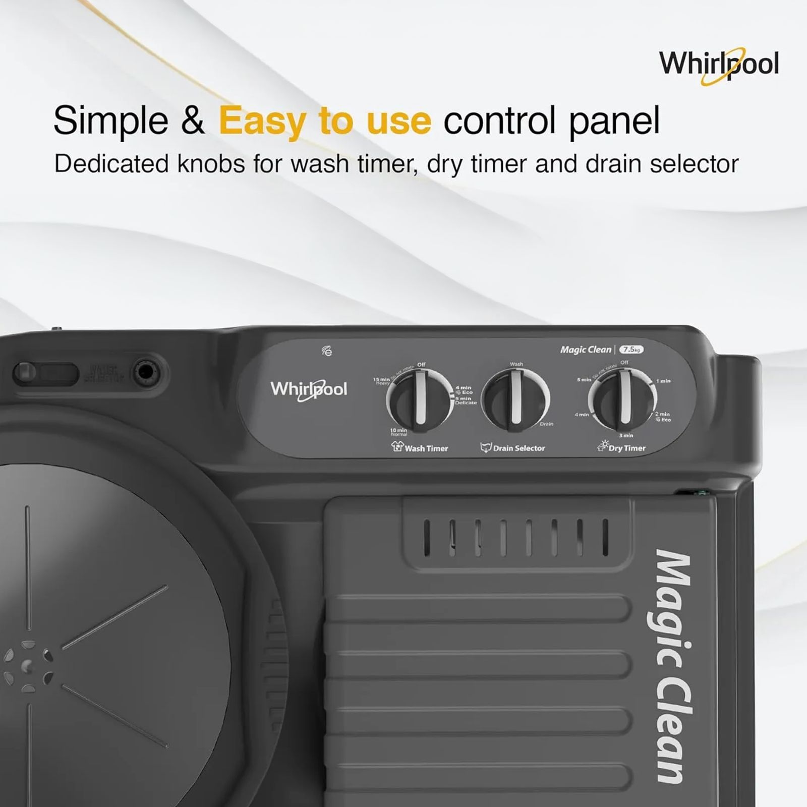 Whirlpool 7.5 kg 5 Star Semi Automatic Washing Machine with In built Scrubber (Magic Clean, 30291, Grey)_5