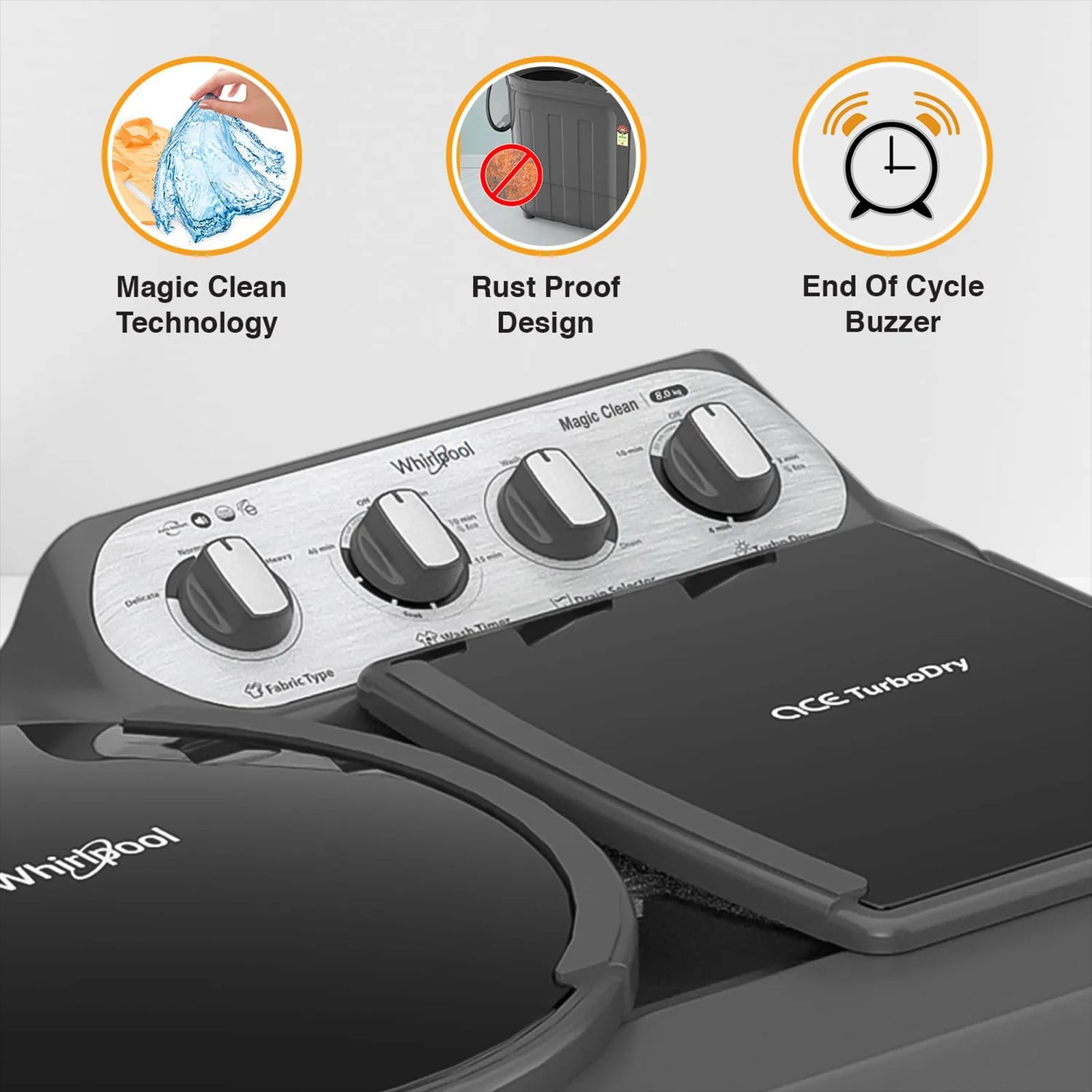 Whirlpool 8.0 kg 5 Star Semi Automatic Washing Machine with In built Scrubber (Magic Clean, 30318, Grey) Whirlpool 8.0 kg 5 Star Semi Automatic Washing Machine with In built Scrubber (Magic Clean, 30318, Grey)_5