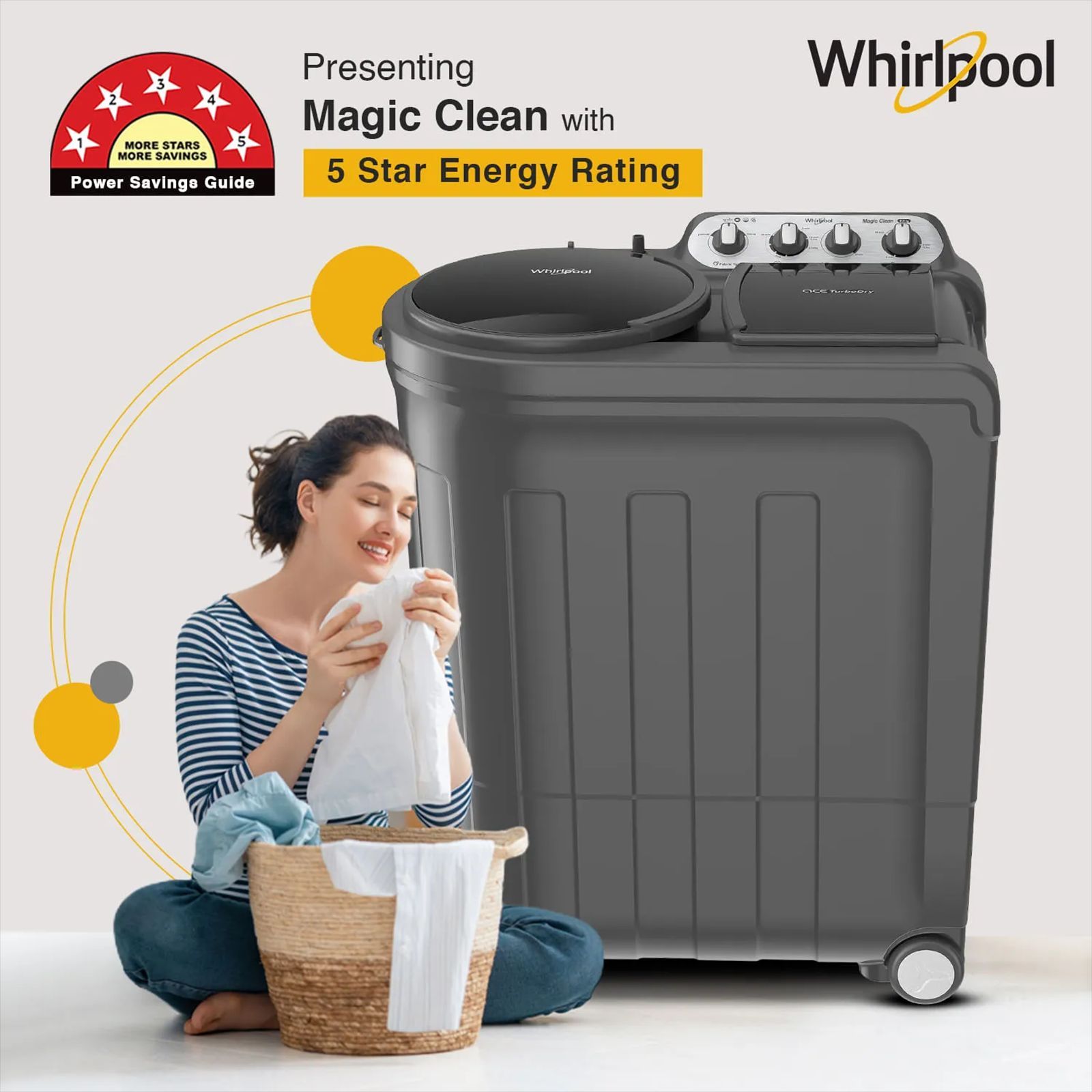Whirlpool 8.0 kg 5 Star Semi Automatic Washing Machine with In built Scrubber (Magic Clean, 30318, Grey) Whirlpool 8.0 kg 5 Star Semi Automatic Washing Machine with In built Scrubber (Magic Clean, 30318, Grey)_7