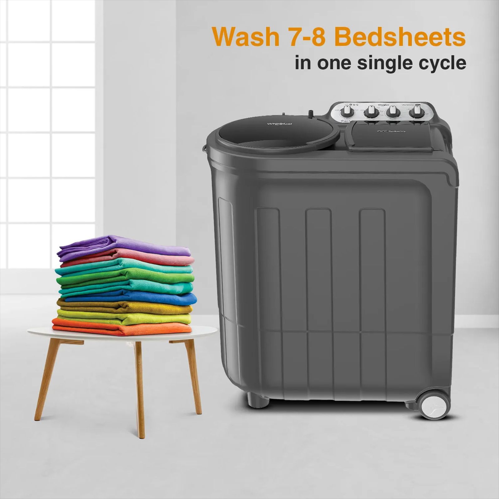 Whirlpool 8.0 kg 5 Star Semi Automatic Washing Machine with In built Scrubber (Magic Clean, 30318, Grey) Whirlpool 8.0 kg 5 Star Semi Automatic Washing Machine with In built Scrubber (Magic Clean, 30318, Grey)_9