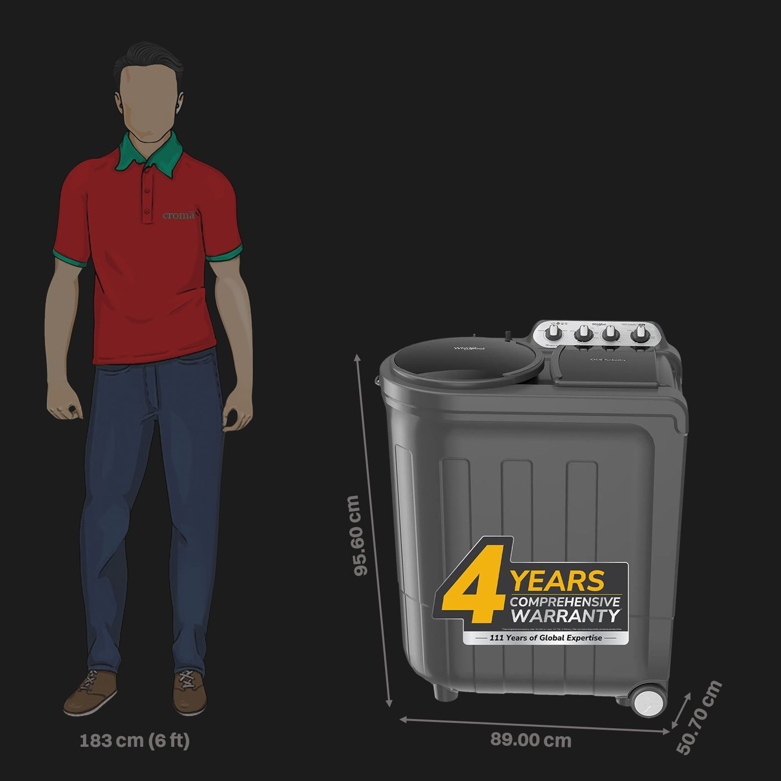 Whirlpool 8.0 kg 5 Star Semi Automatic Washing Machine with In built Scrubber (Magic Clean, 30318, Grey) Whirlpool 8.0 kg 5 Star Semi Automatic Washing Machine with In built Scrubber (Magic Clean, 30318, Grey)_2