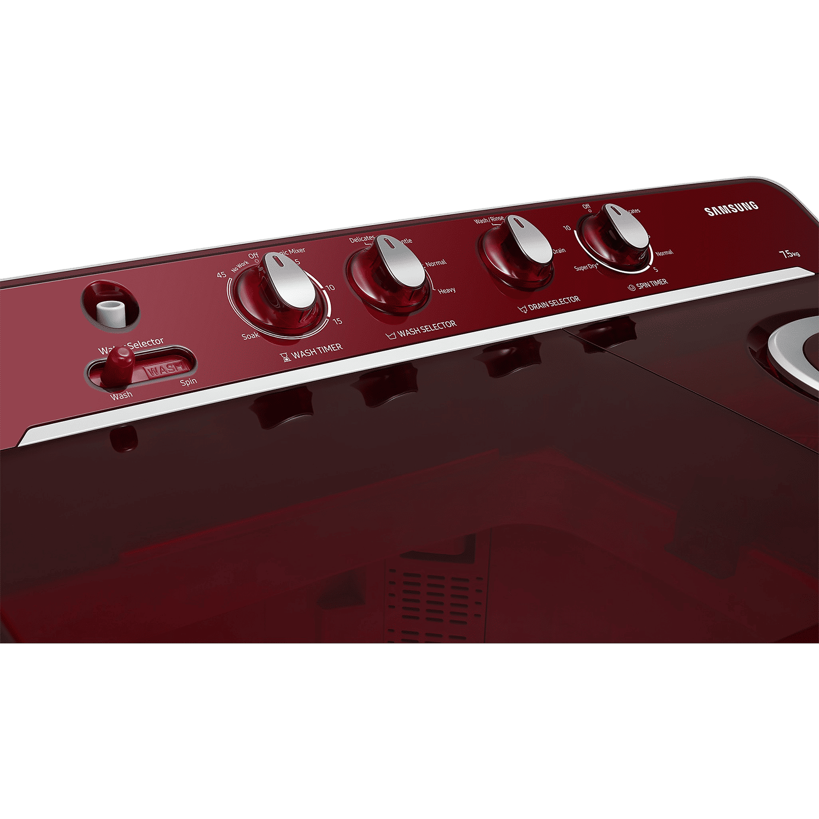 SAMSUNG 7.5 kg 5 Star Semi Automatic Washing Machine with Rat Protection (WT75B3200RR/TL, Dark Grey)_14