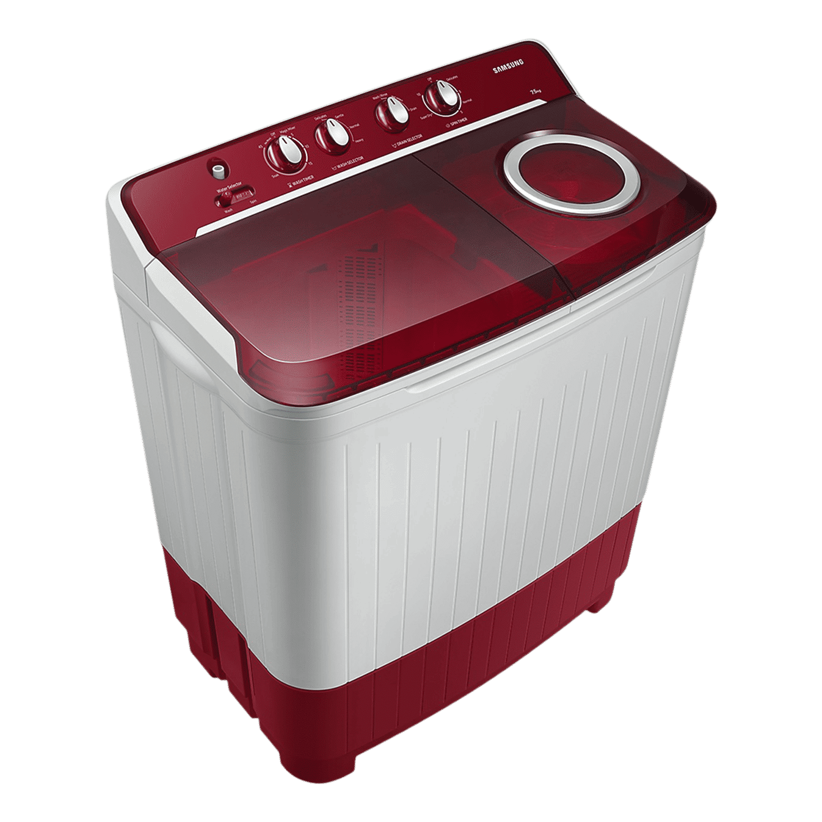 SAMSUNG 7.5 kg 5 Star Semi Automatic Washing Machine with Rat Protection (WT75B3200RR/TL, Dark Grey)_4