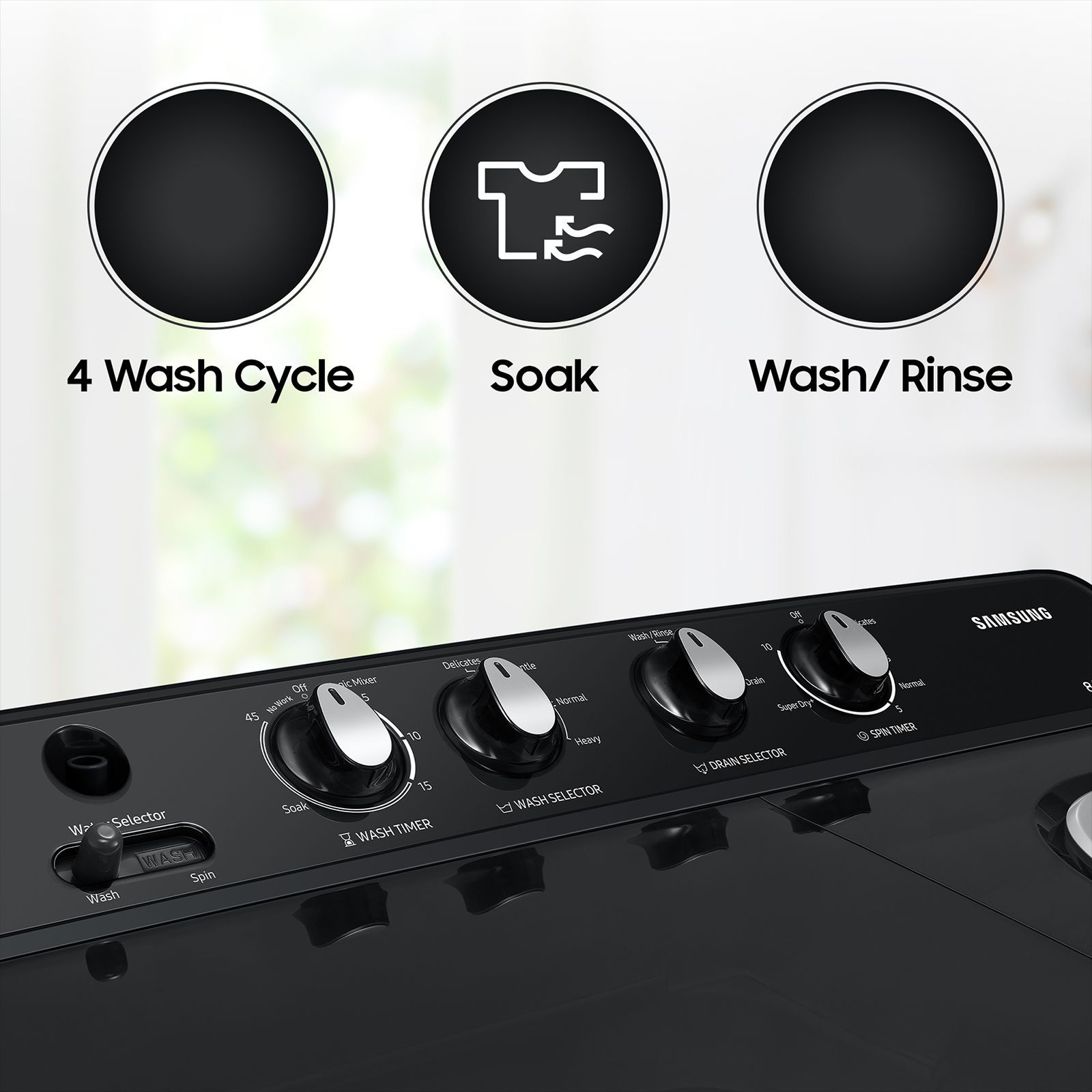 SAMSUNG 8.5 kg 5 Star Semi Automatic Washing Machine with Rat Protection (WT75B3200RR/TL, Dark Grey)_7