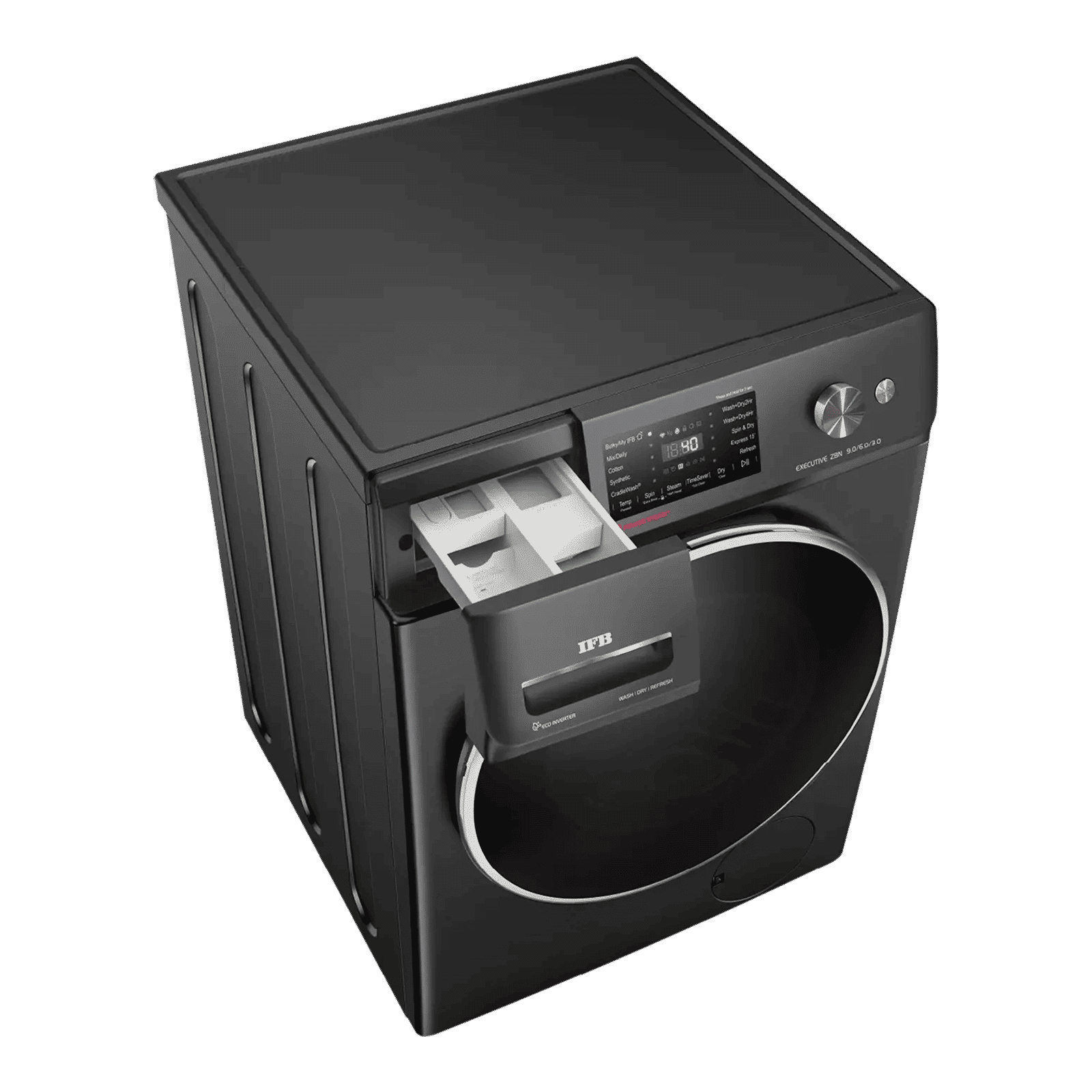 IFB 9/6/3 kg Wi-Fi Inverter Fully Automatic Front Load Washer Dryer Refresher (Executive ZBN, AI Technology, Black Hairline)_4