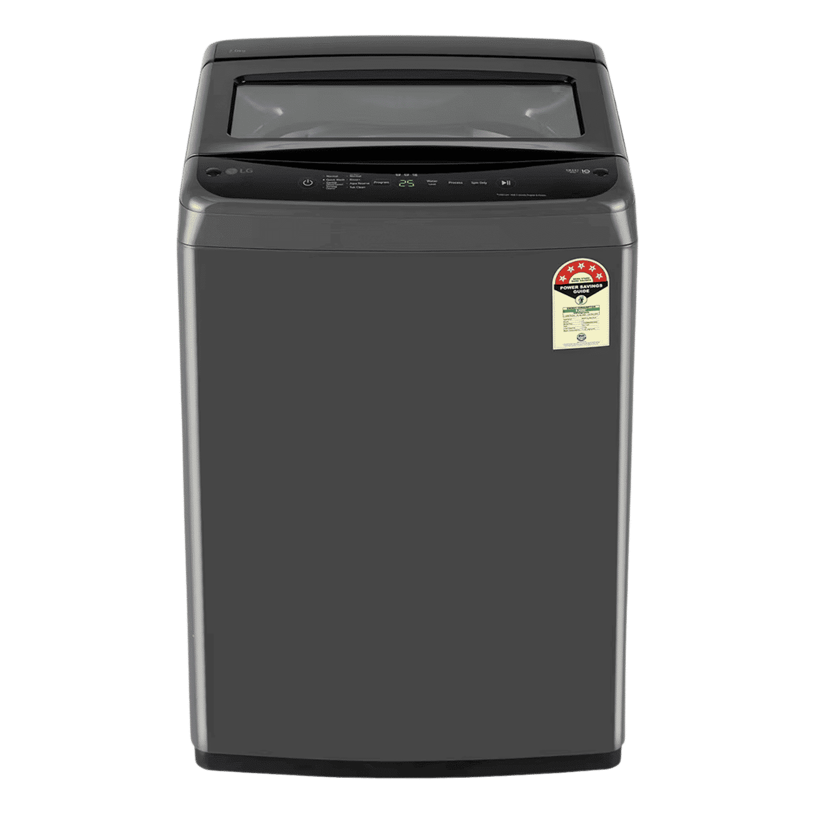 LG 7 kg 5 Star Inverter Fully Automatic Top Load Washing Machine (T70VBMB4ZD.ABMQEIL, Smart Diagnosis, Middle Black)_1