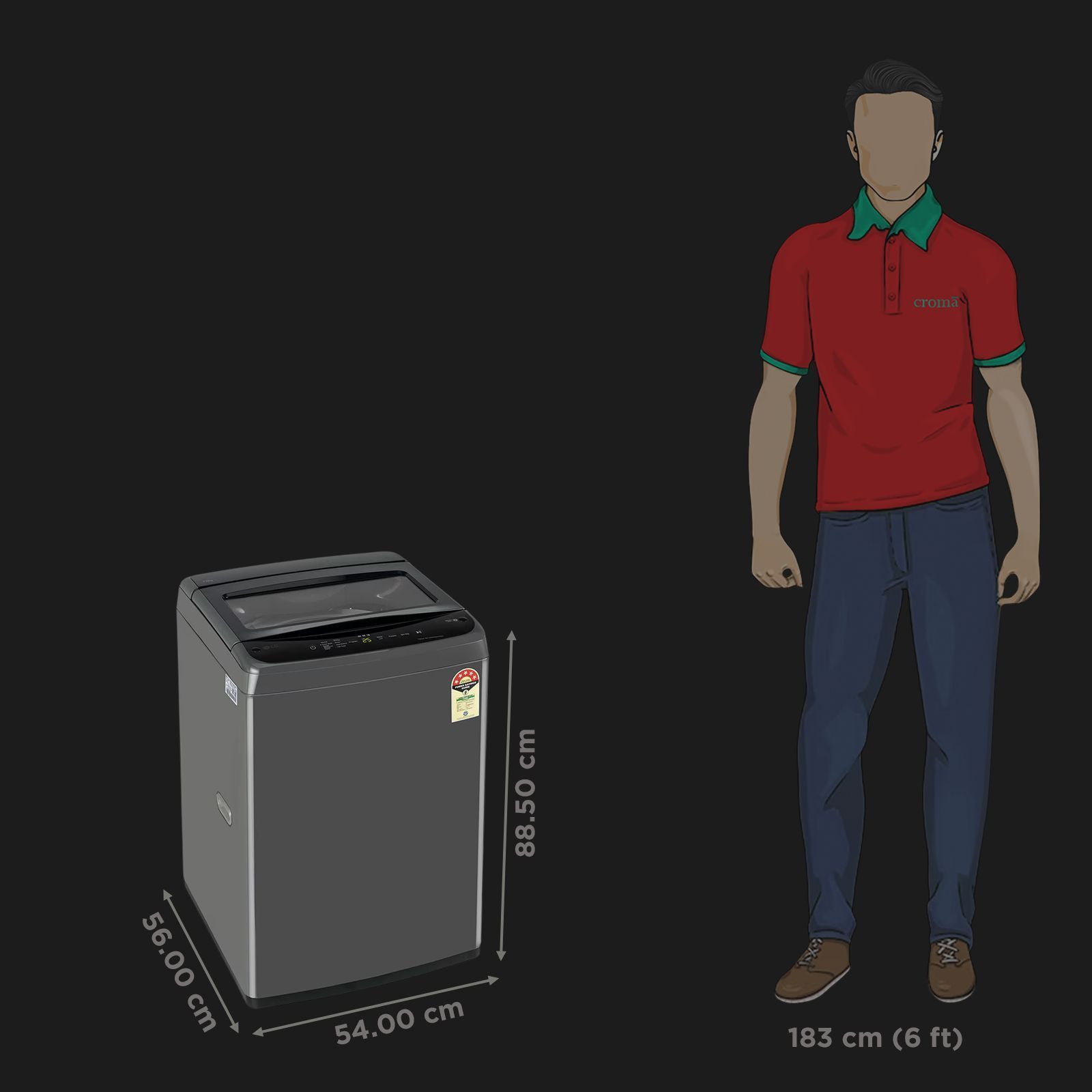 LG 7 kg 5 Star Inverter Fully Automatic Top Load Washing Machine (T70VBMB4ZD.ABMQEIL, Smart Diagnosis, Middle Black)_2