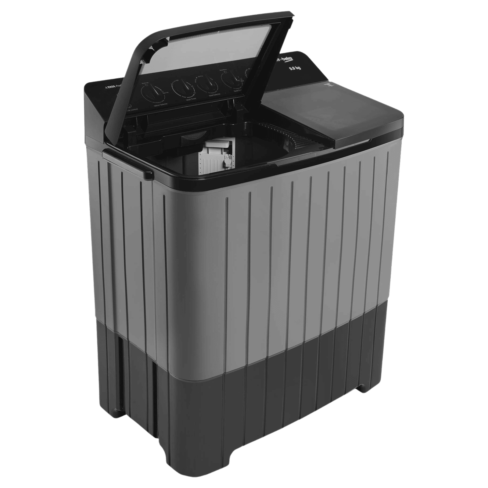 VOLTAS beko 9 kg 5 Star Semi Automatic Washing Machine with Double Waterfall Technology (WTT90UHA, Black)_5