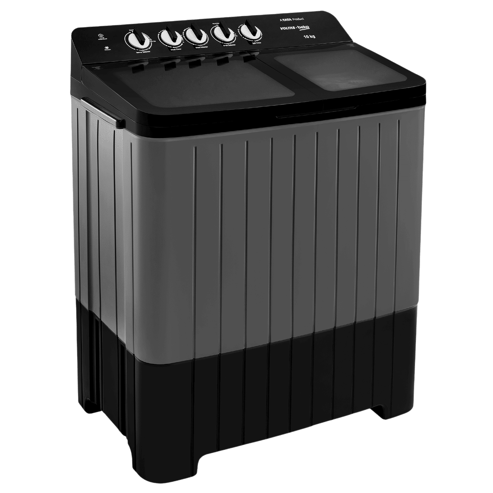 VOLTAS beko 10 kg 5 Star Semi Automatic Washing Machine with IPX4 Control Panel (WTT100UPA, Dark Grey)? VOLTAS beko 10 kg 5 Star Semi Automatic Washing Machine with IPX4 Control Panel (WTT100UPA, Dark Grey)?_2