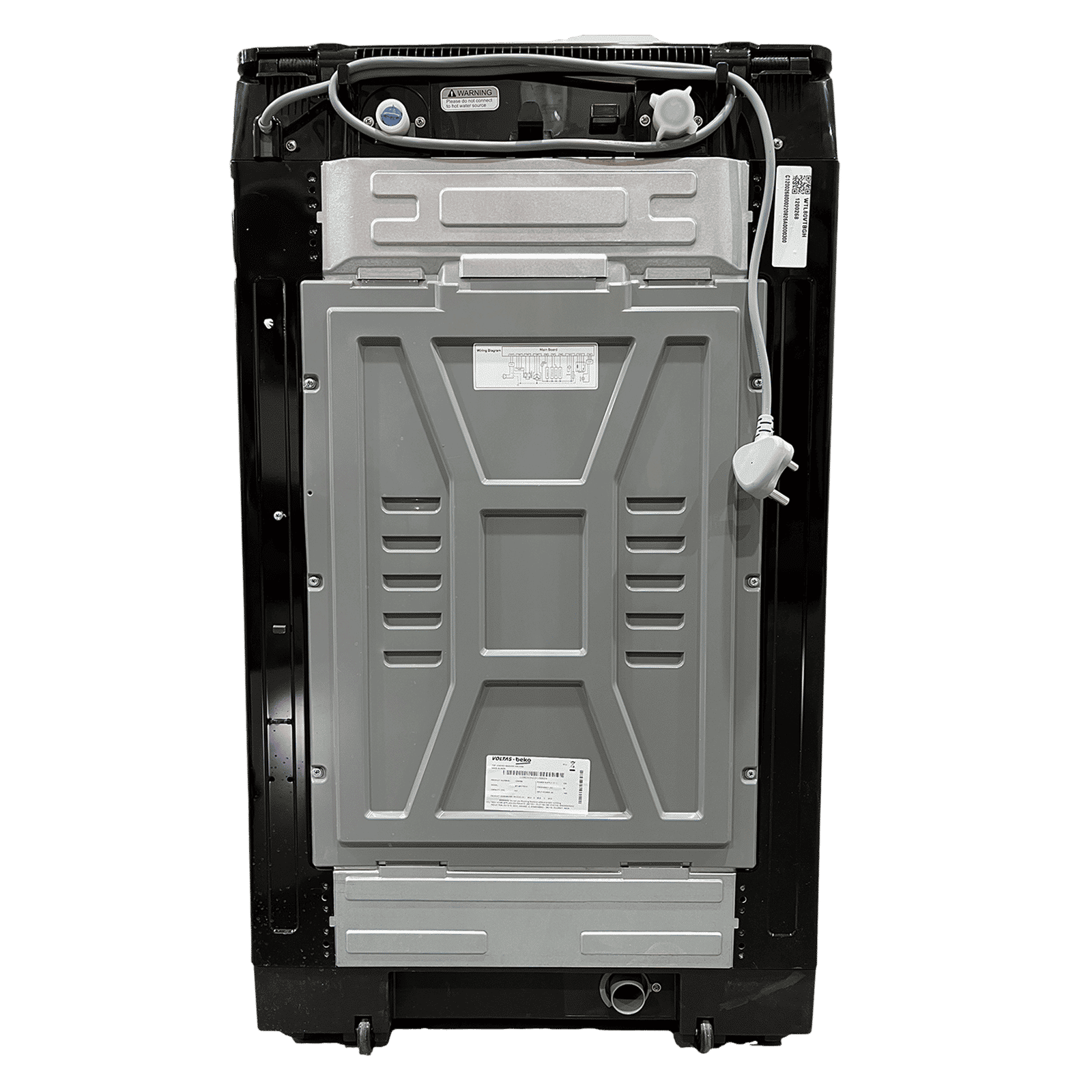 VOLTAS beko 8 Kg 5 Star Fully Automatic Top Load Washing Machine (WTL8011AU, Aqua Wave Drum, Grey)_6