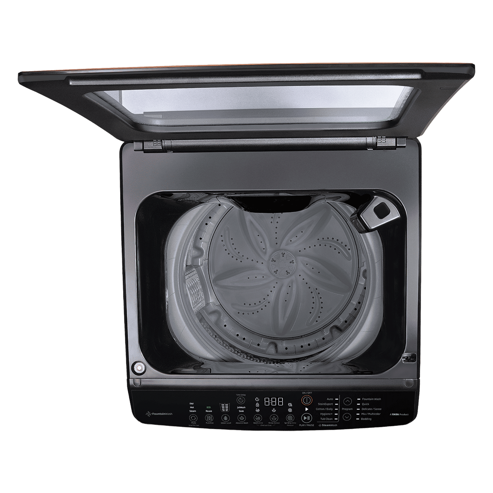 VOLTAS beko 8.5 Kg 5 Star Fully Automatic Top Load Washing Machine (WTL8512VAA, In-built Heater, Black)_6