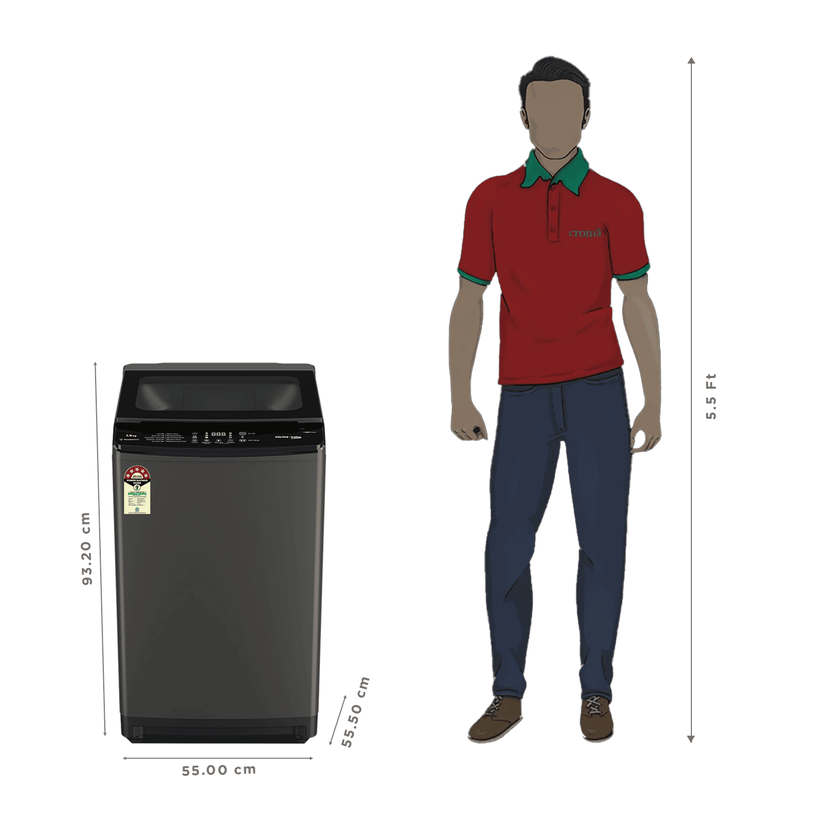 VOLTAS beko 7.5 Kg 5 Star Fully Automatic Top Load Washing Machine (WTL7506UAA, Aqua Wave Drum, Medium Grey) VOLTAS beko 7.5 Kg 5 Star Fully Automatic Top Load Washing Machine (WTL7506UAA, Aqua Wave Drum, Medium Grey)_2