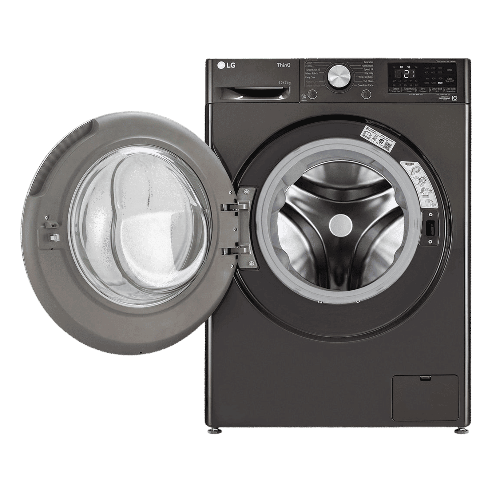 LG 12/7 kg Wi-Fi Inverter Fully Automatic Front Load Washer Dryer (Vivace WD, FHD1207STB.APBQEIL, AI Direct Drive, Platinum Black) LG 12/7 kg Wi-Fi Inverter Fully Automatic Front Load Washer Dryer (Vivace WD, FHD1207STB.APBQEIL, AI Direct Drive, Platinum Black)_12