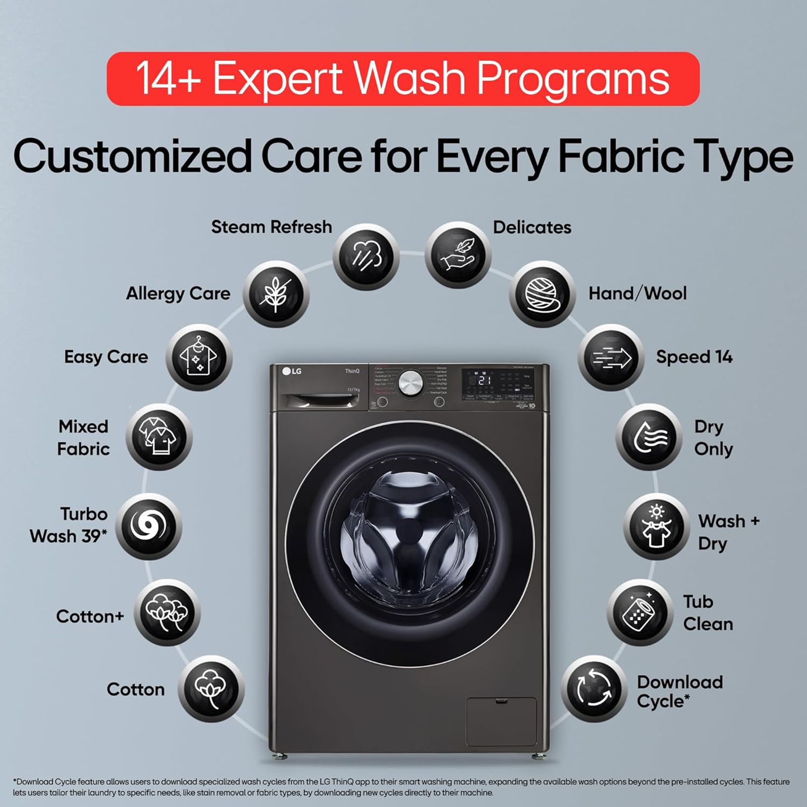 LG 12/7 kg Wi-Fi Inverter Fully Automatic Front Load Washer Dryer (Vivace WD, FHD1207STB.APBQEIL, AI Direct Drive, Platinum Black) LG 12/7 kg Wi-Fi Inverter Fully Automatic Front Load Washer Dryer (Vivace WD, FHD1207STB.APBQEIL, AI Direct Drive, Platinum Black)_13