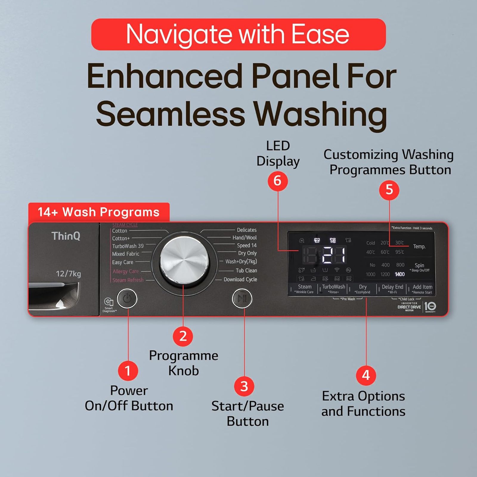 LG 12/7 kg Wi-Fi Inverter Fully Automatic Front Load Washer Dryer (Vivace WD, FHD1207STB.APBQEIL, AI Direct Drive, Platinum Black) LG 12/7 kg Wi-Fi Inverter Fully Automatic Front Load Washer Dryer (Vivace WD, FHD1207STB.APBQEIL, AI Direct Drive, Platinum Black)_16