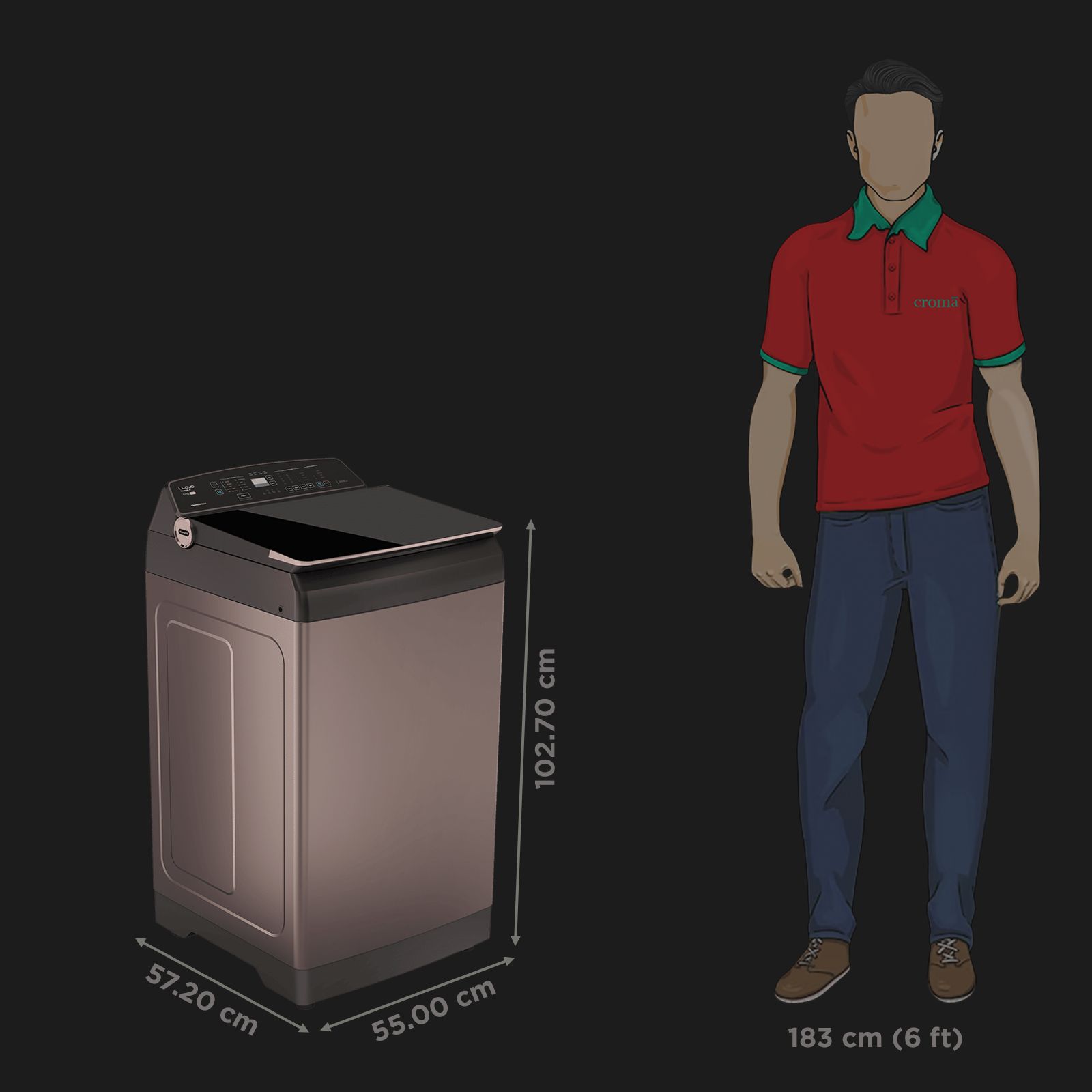 LLOYD 8.5 kg 5 Star Wi-Fi Inverter Fully Automatic Top Load Washing Machine (Novante IOT, GLWT855N12CB, 12 i-Sense Technology, Copper Blush)_2