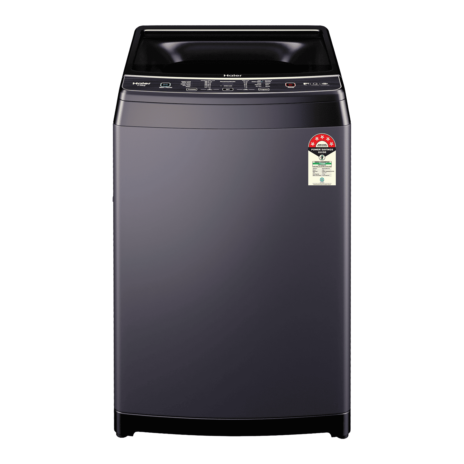 Haier 7 kg 5 Star Fully Automatic Top Load Washing Machine (826, HWM70-826BKNZPN1, Digital Display, Black)_1