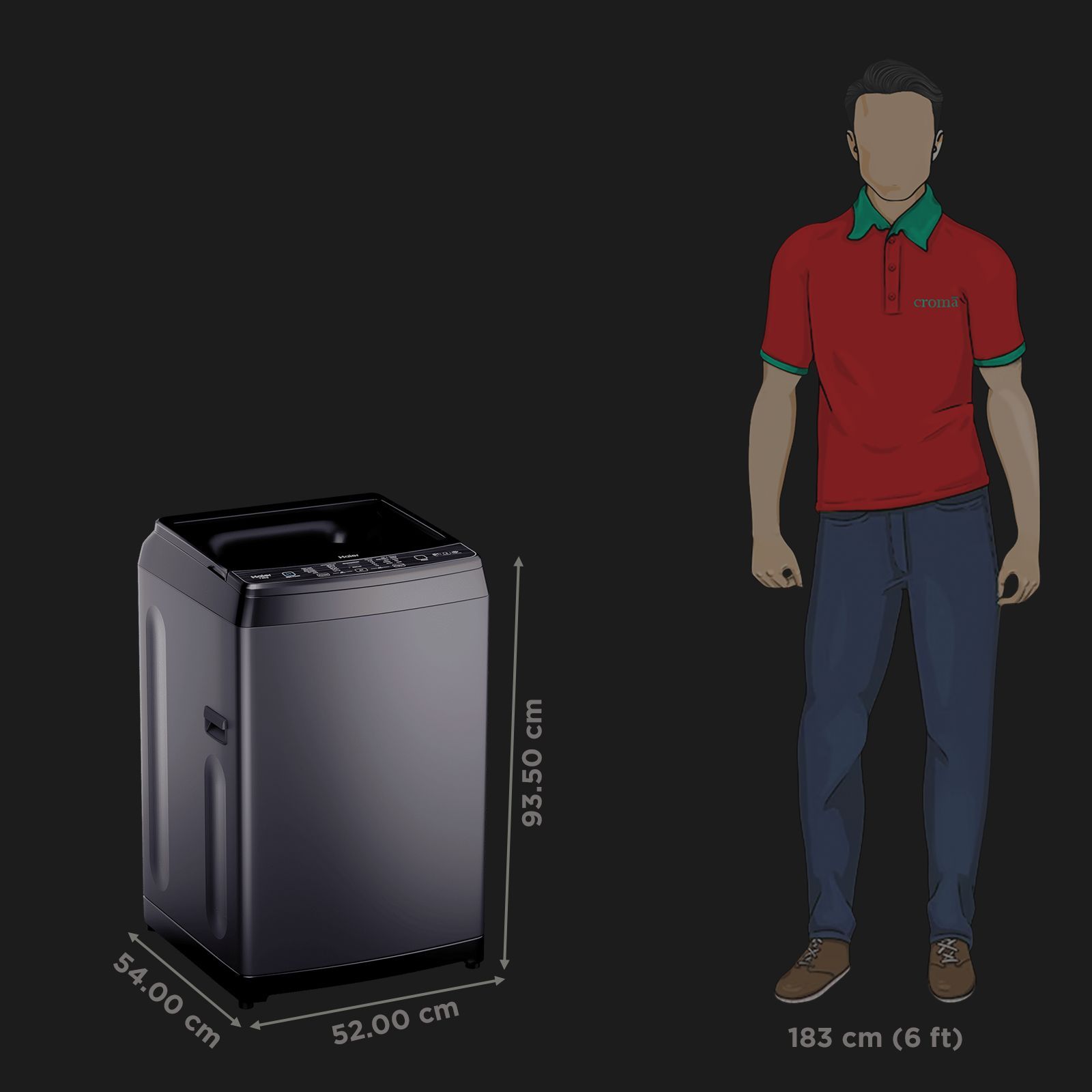 Haier 7 kg 5 Star Fully Automatic Top Load Washing Machine (826, HWM70-826BKNZPN1, Digital Display, Black)_3