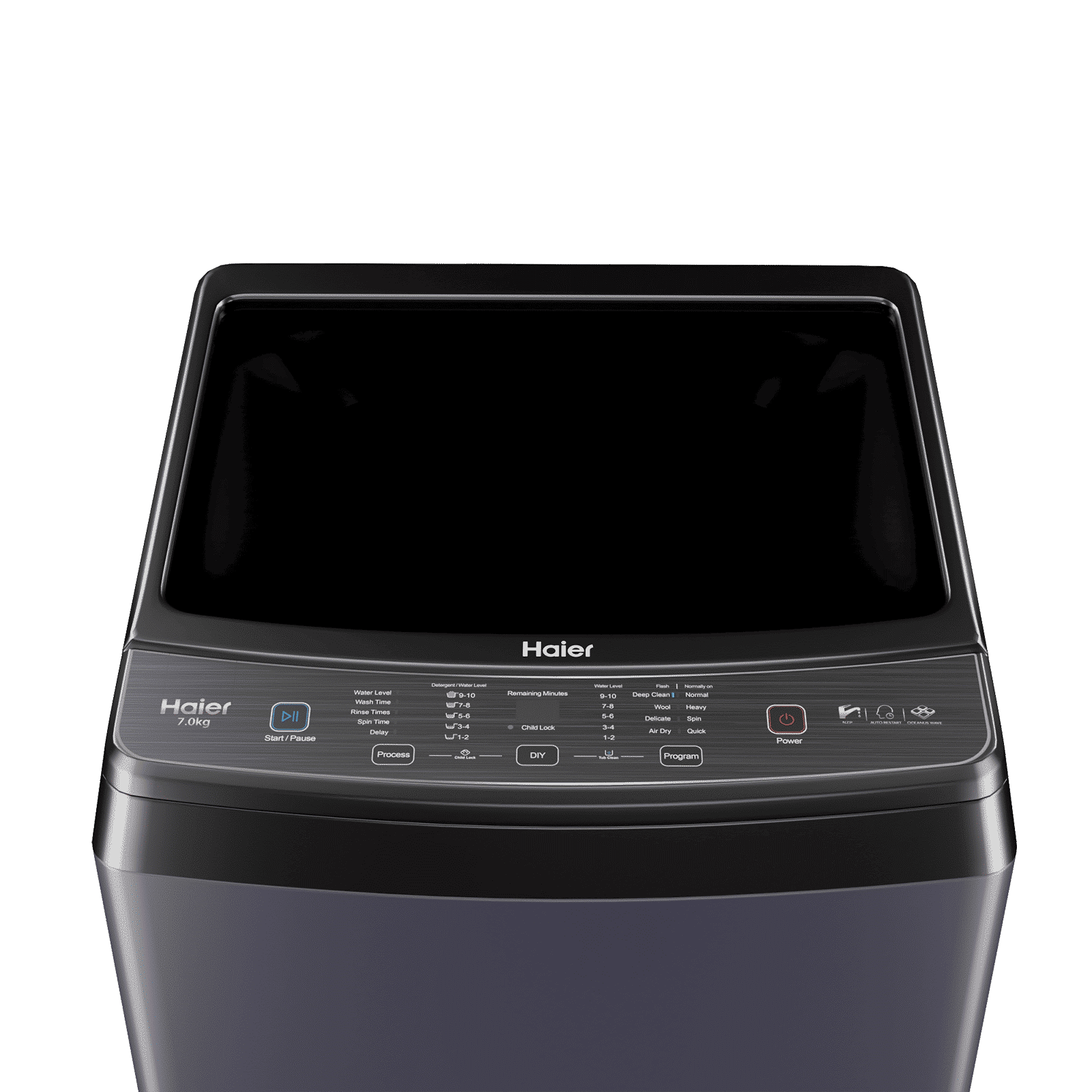 Haier 7 kg 5 Star Fully Automatic Top Load Washing Machine (826, HWM70-826BKNZPN1, Digital Display, Black)_4