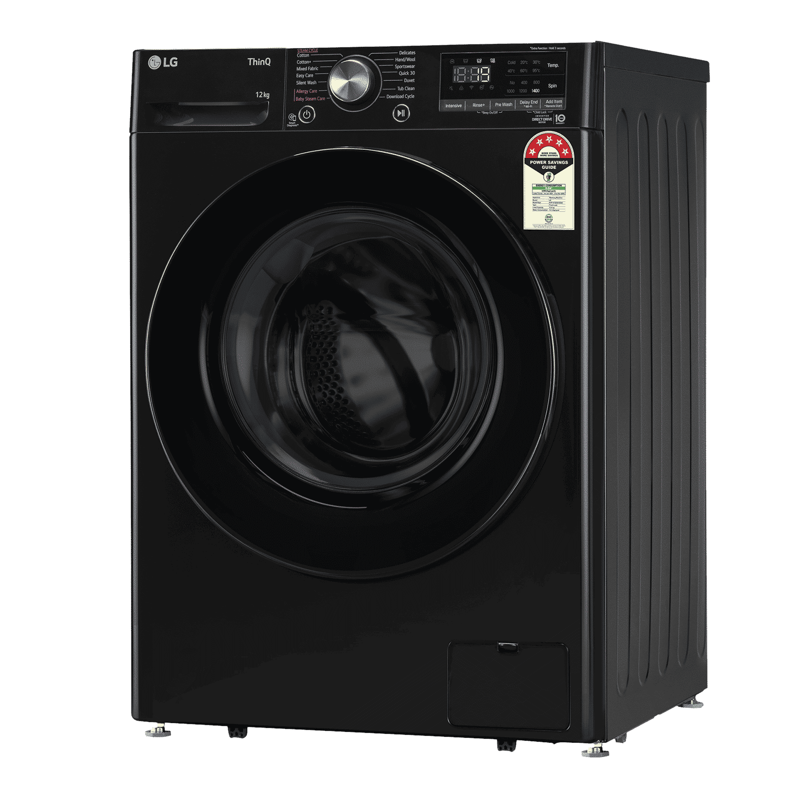 LG 12 kg 5 Star Wi-Fi Inverter Fully Automatic Front Load Washing Machine (Vivace Premium, FHP1412Z5O, 6 Motion DD, Onyx Black) LG 12 kg 5 Star Wi-Fi Inverter Fully Automatic Front Load Washing Machine (Vivace Premium, FHP1412Z5O, 6 Motion DD, Onyx Black)_5
